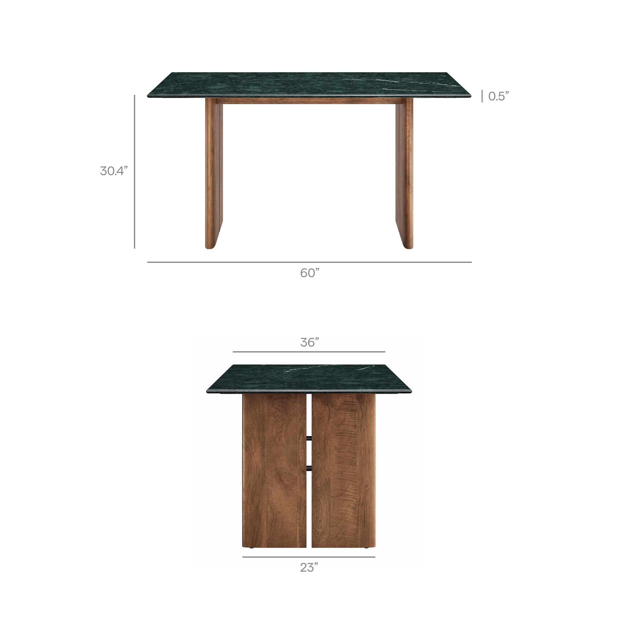 Amistad 60 Inch Marble Dining Table view 4