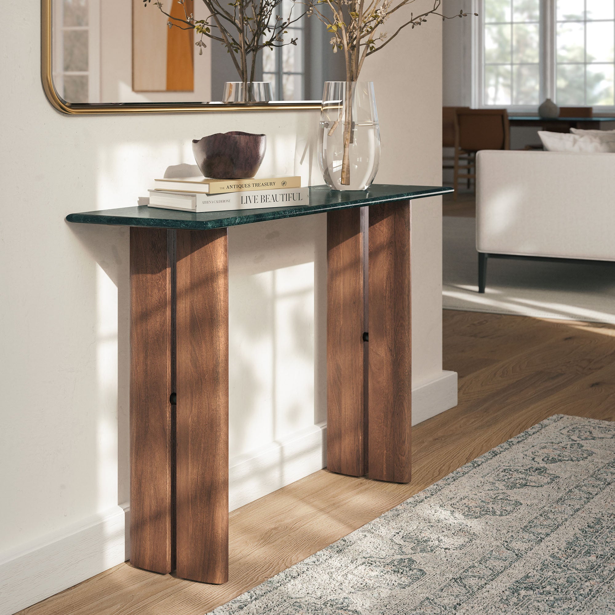 Amistad 46 Inch Marble Console Table view 2