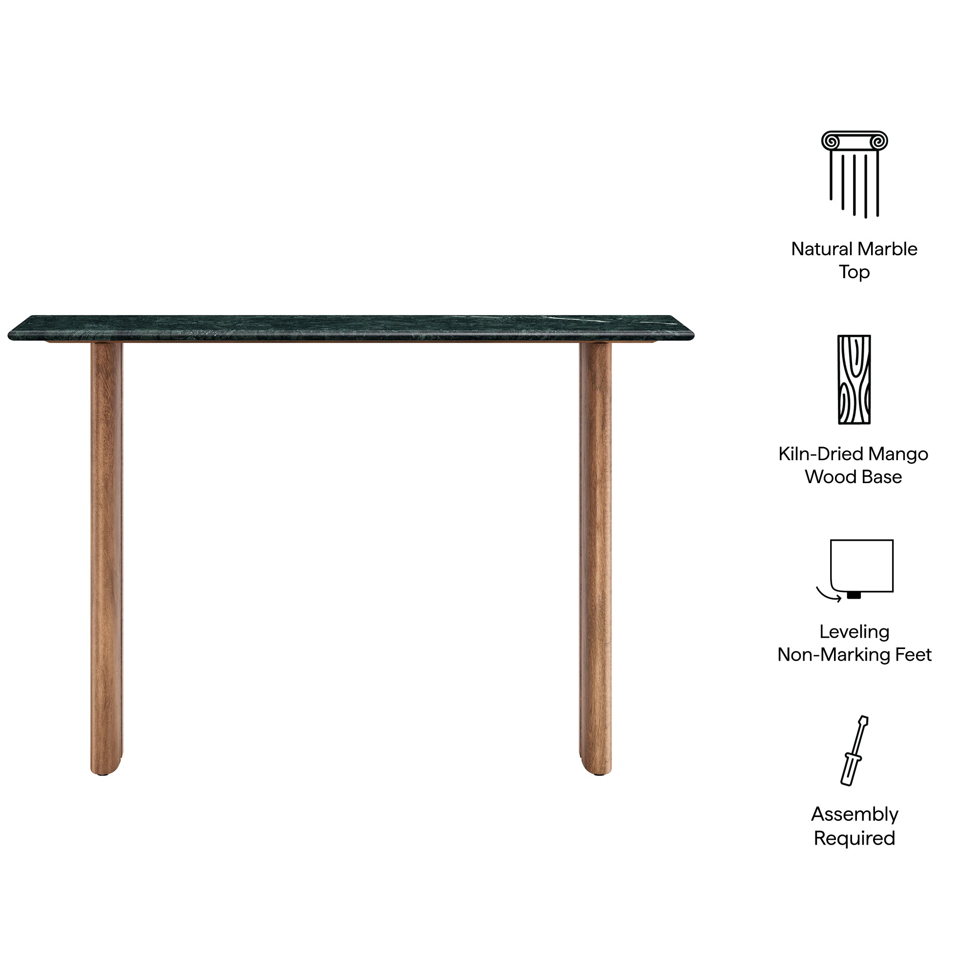 Amistad 46 Inch Marble Console Table view 3