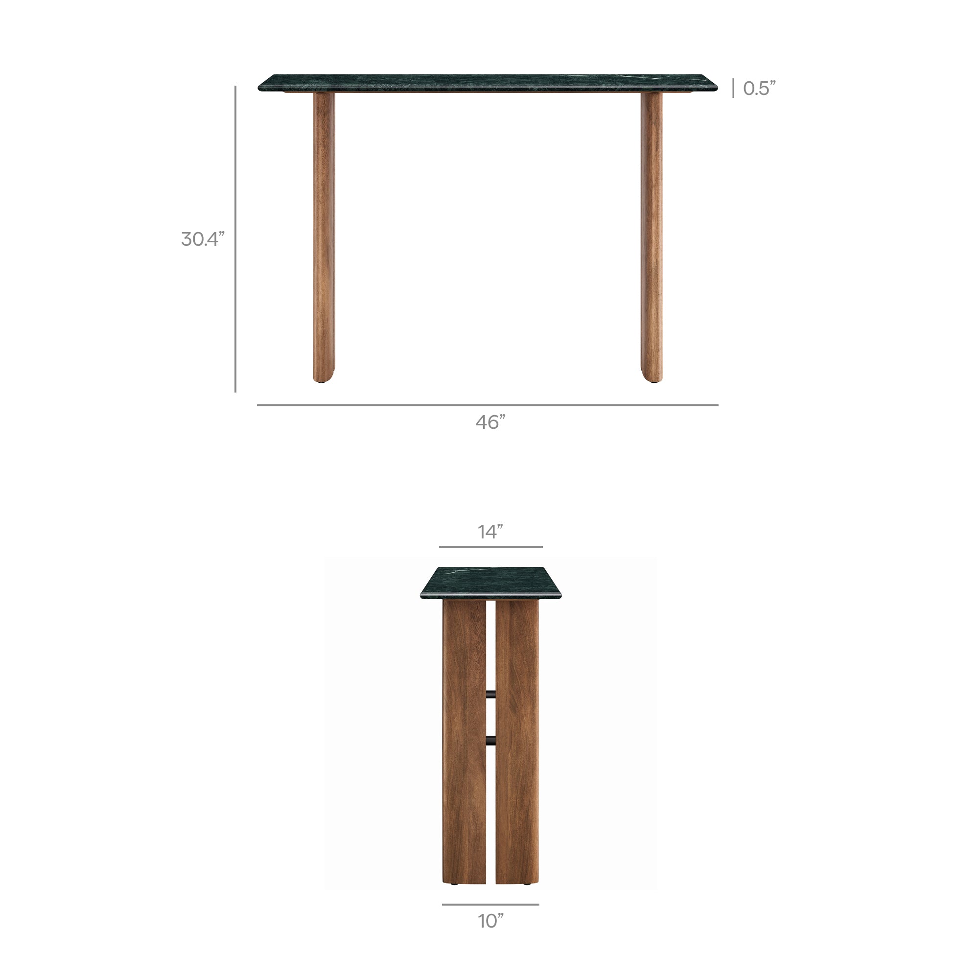Amistad 46 Inch Marble Console Table view 4