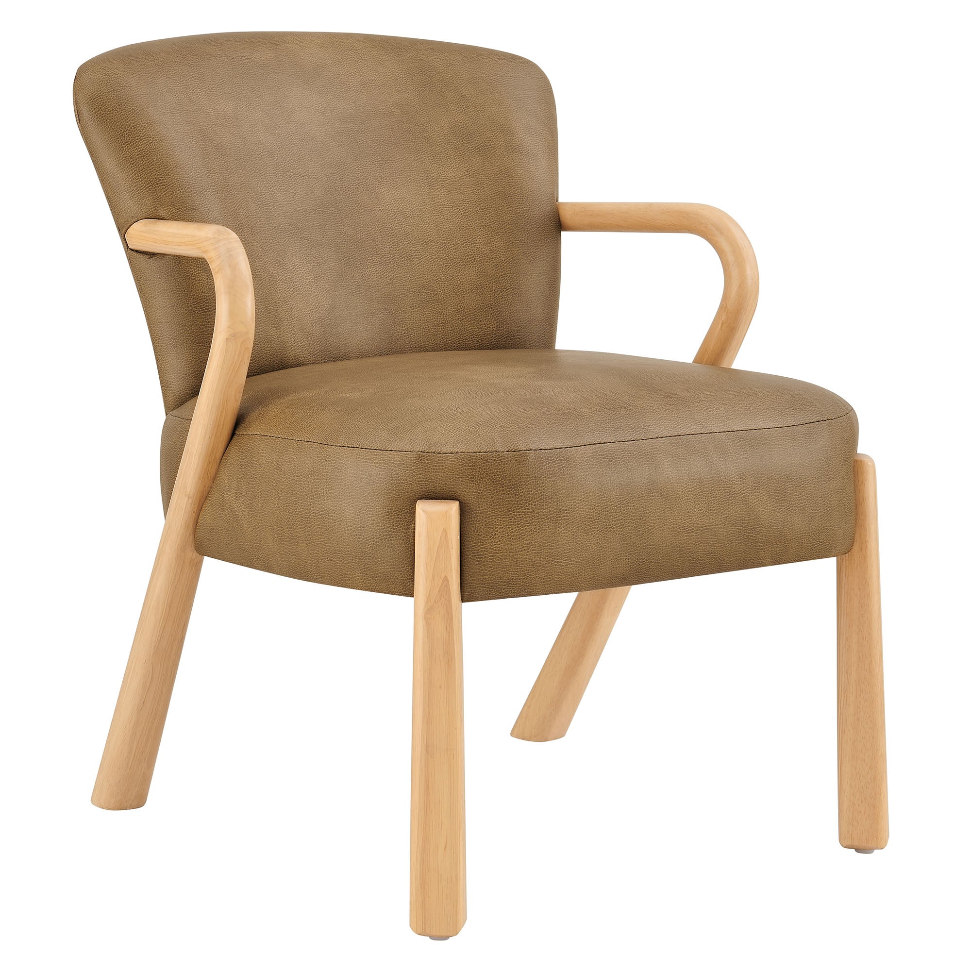 Arden Faux Leather Upholstered Accent Armchair view 1