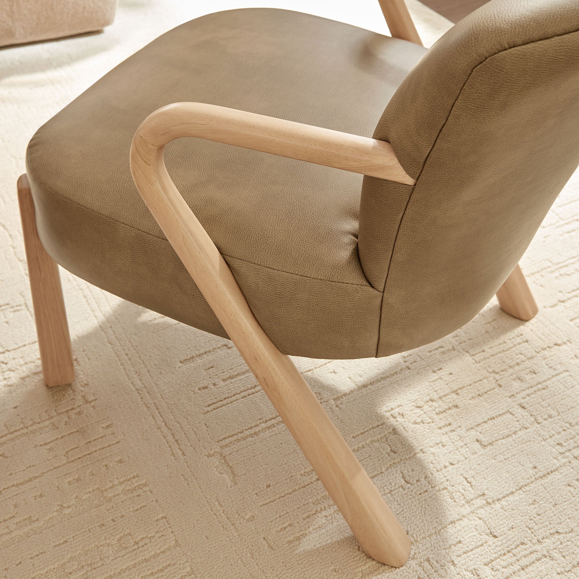 Arden Faux Leather Upholstered Accent Armchair view 5