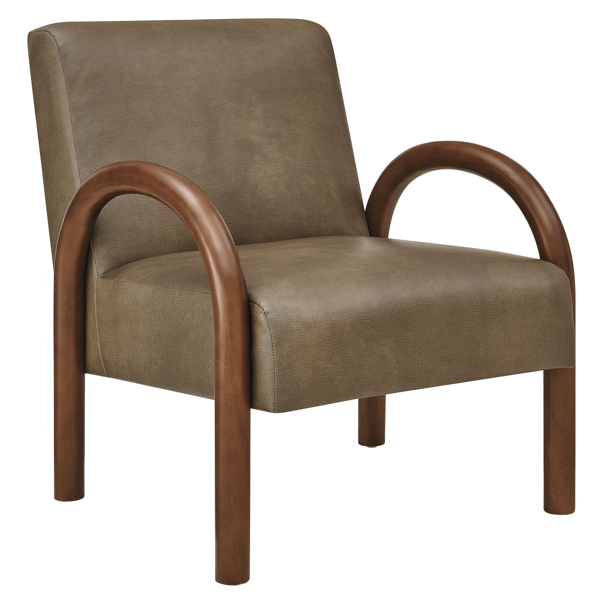 Lunet Faux Leather Upholstered Accent Chair view 1