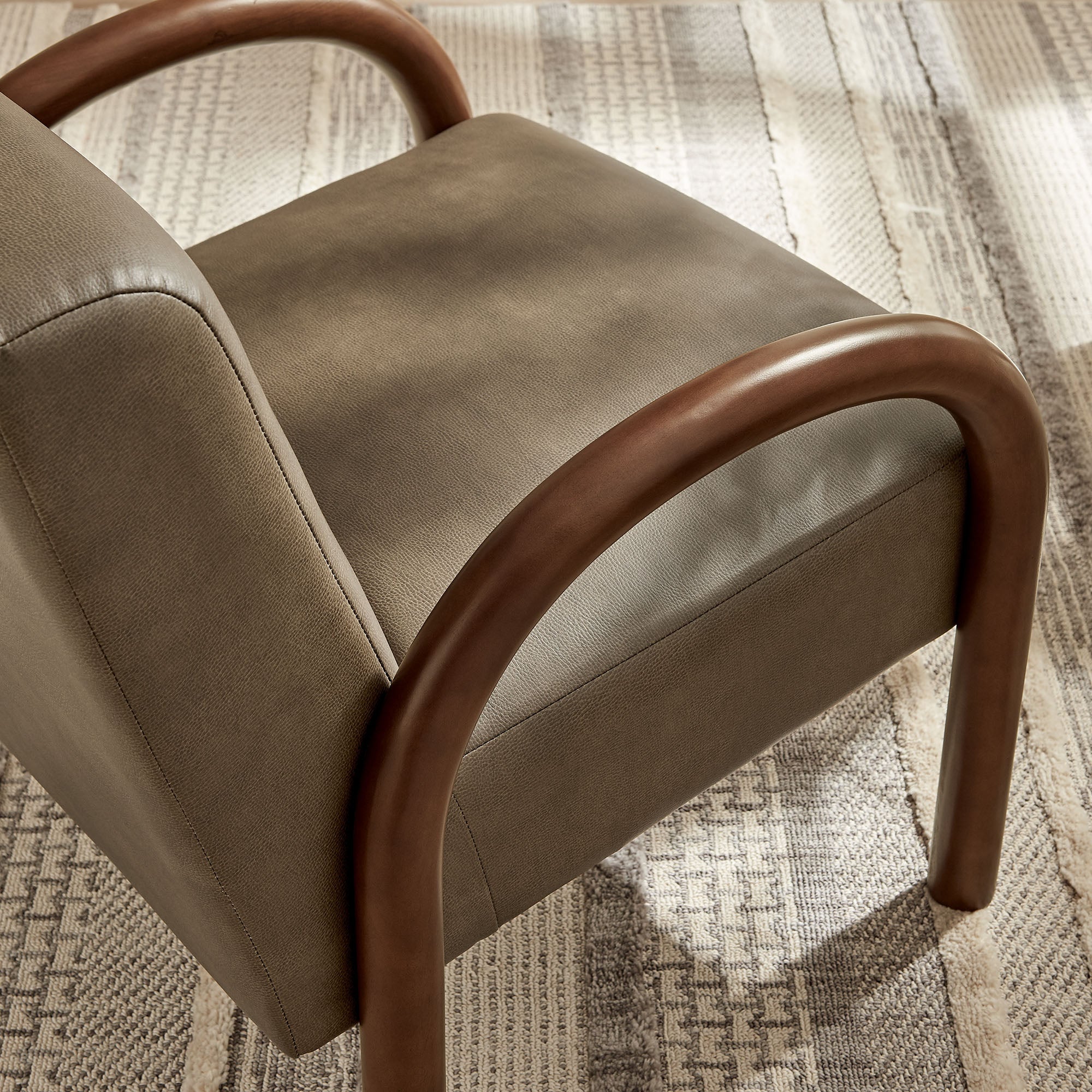Lunet Faux Leather Upholstered Accent Chair view 5