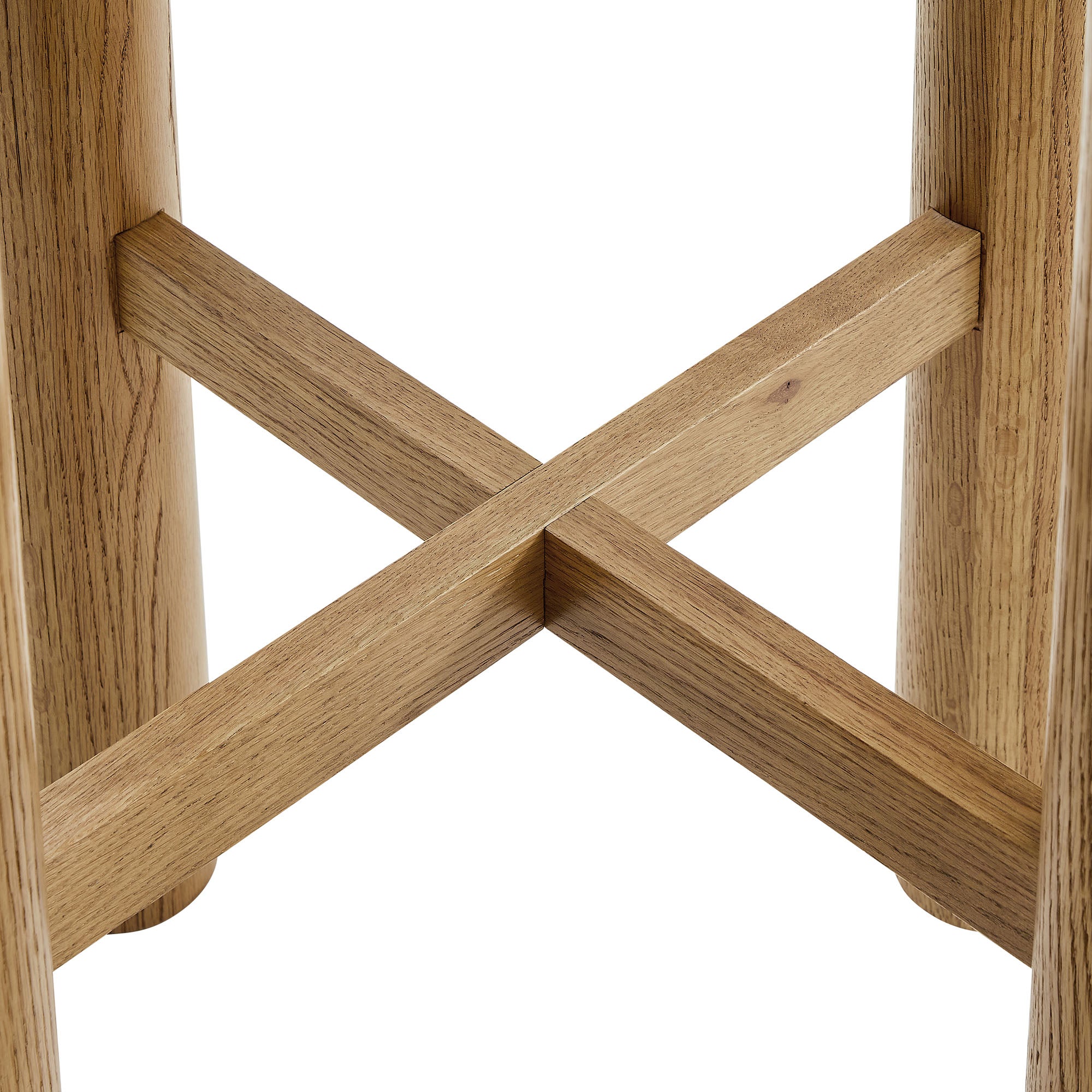 Alvia Round 30″ Oak Wood Bar Table view 7