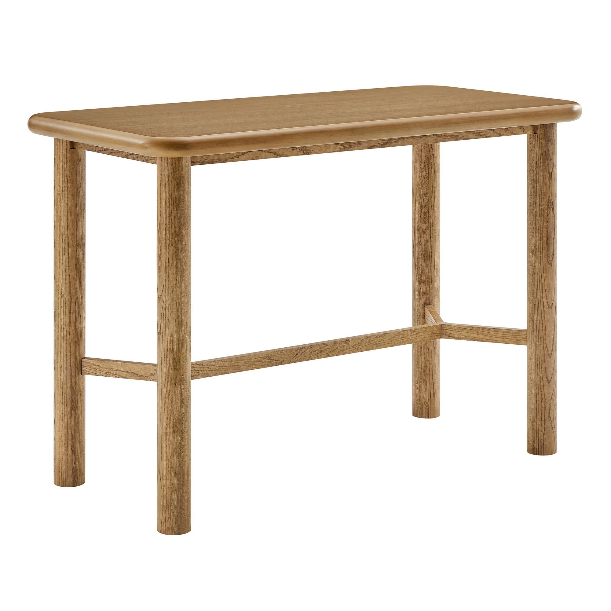 Alvia Rectangular 60″ Oak Wood Bar Table view 1