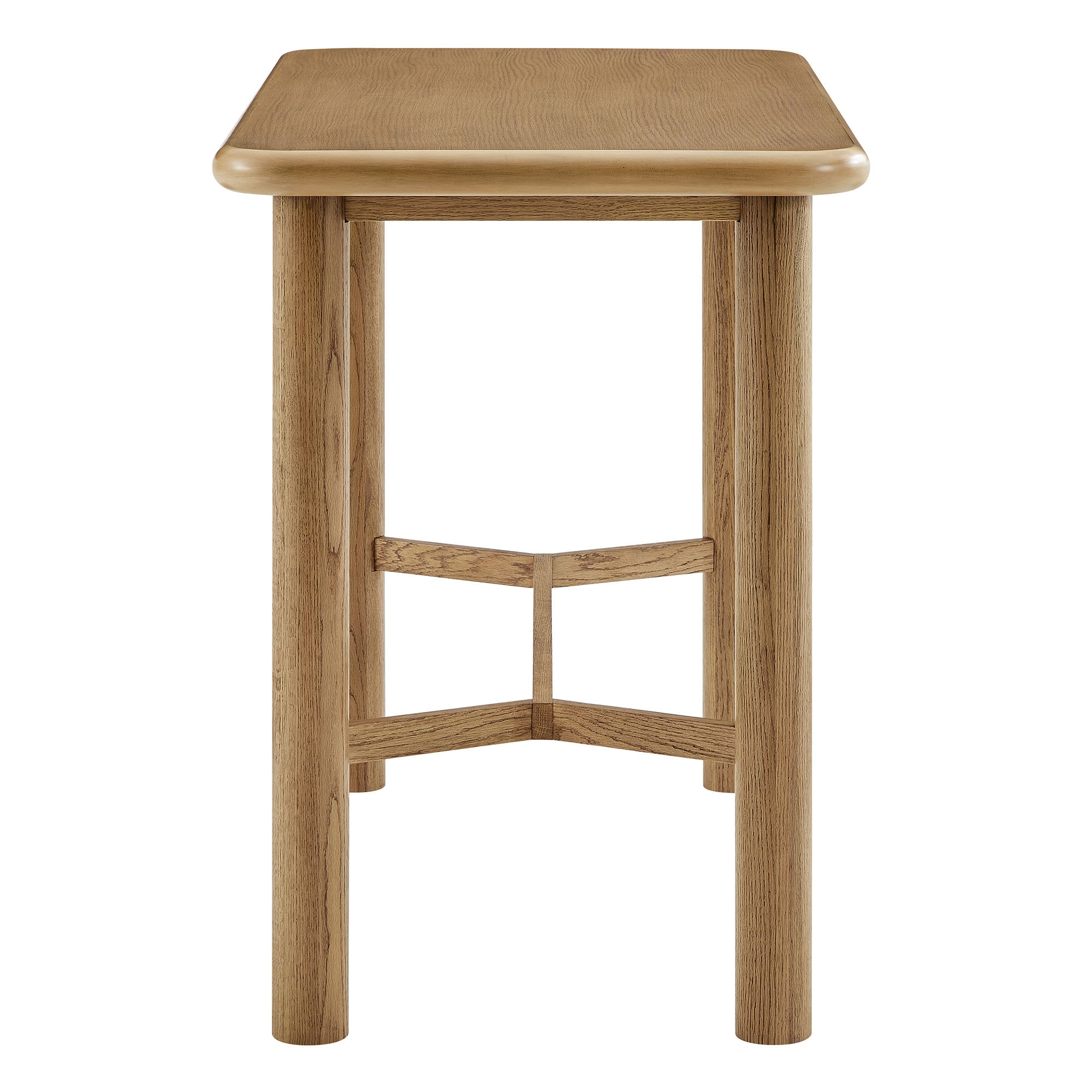 Alvia Rectangular 60″ Oak Wood Bar Table view 6