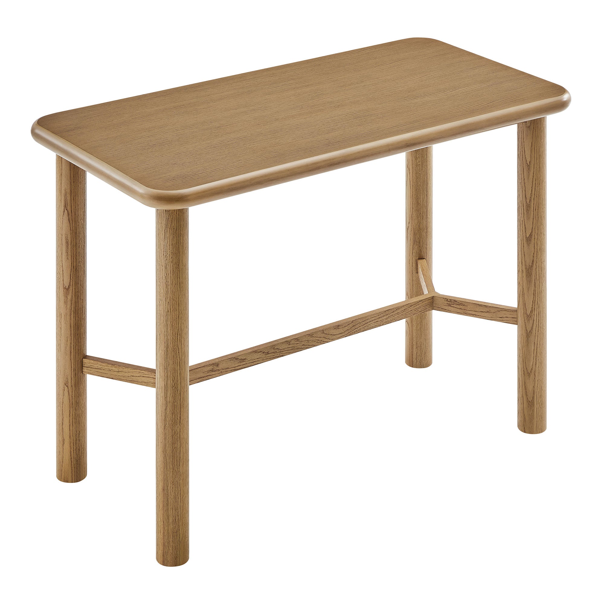 Alvia Rectangular 60″ Oak Wood Bar Table view 8