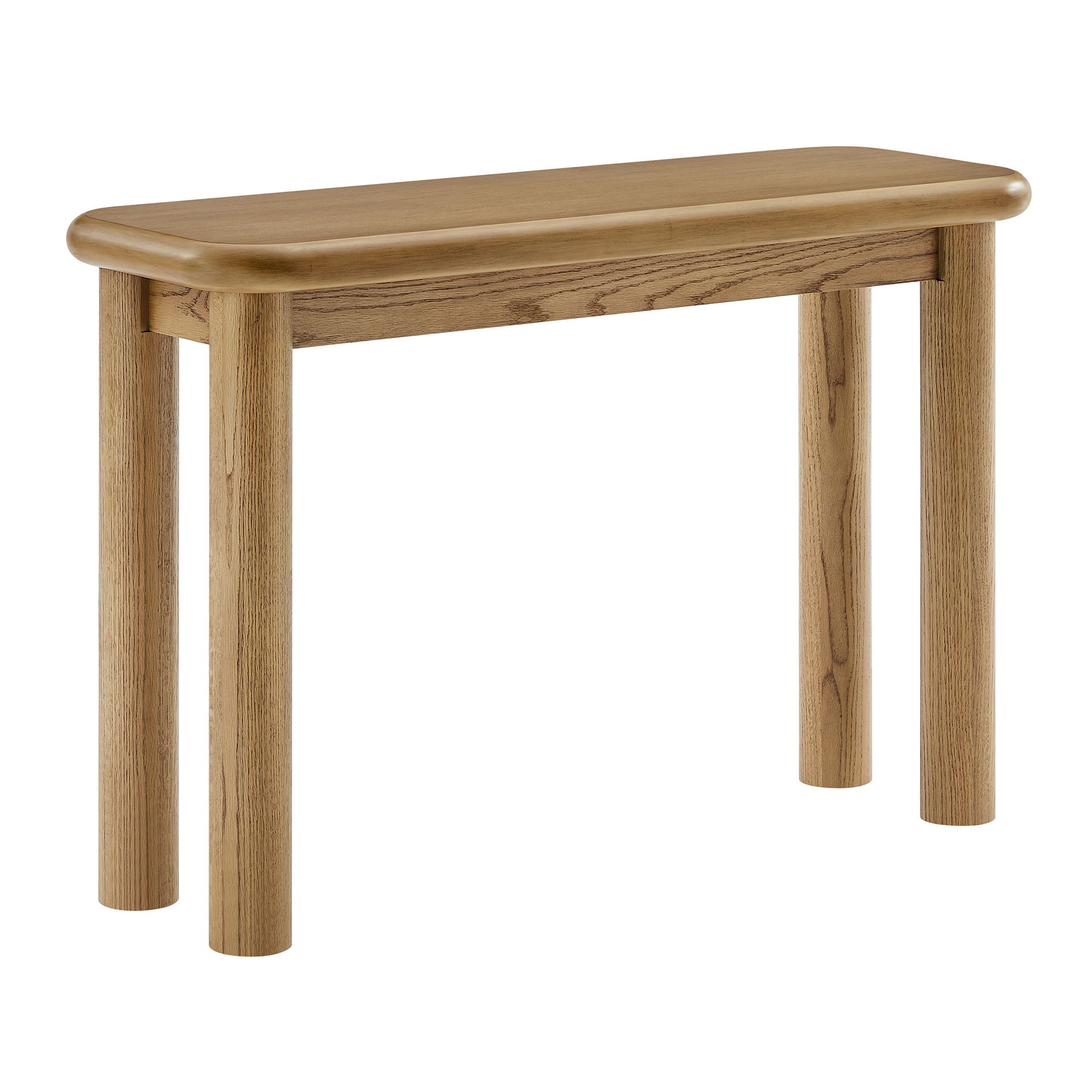 Alvia Oak Wood Console Table view 1