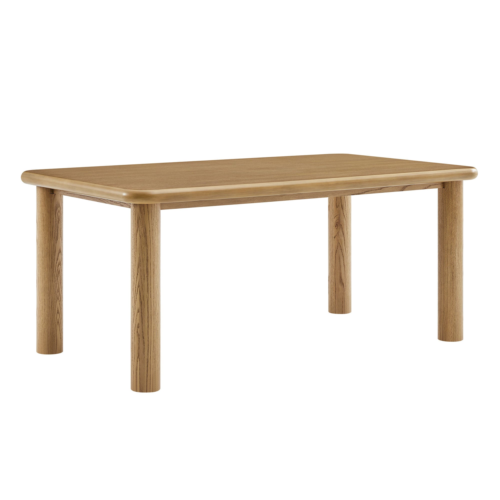Alvia 72″ Rectangular Oak Wood Dining Table view 1