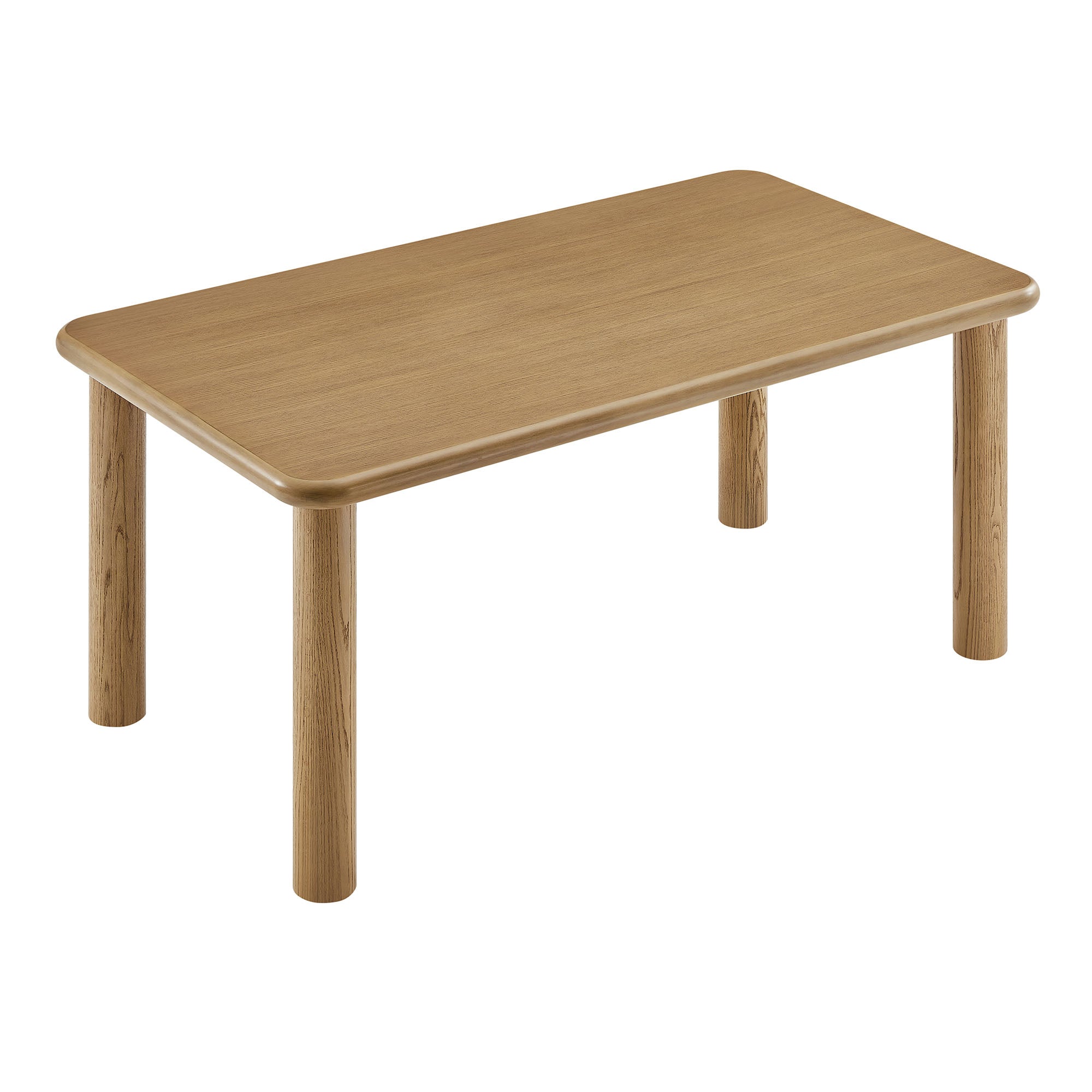 Alvia 72″ Rectangular Oak Wood Dining Table view 8