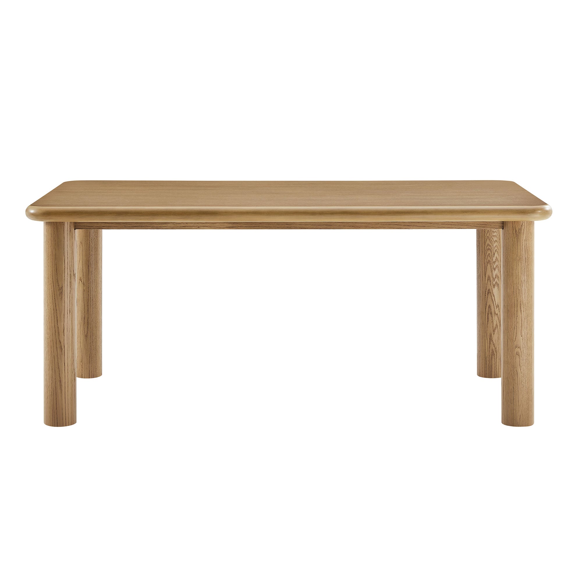 Alvia 72″ Rectangular Oak Wood Dining Table view 7