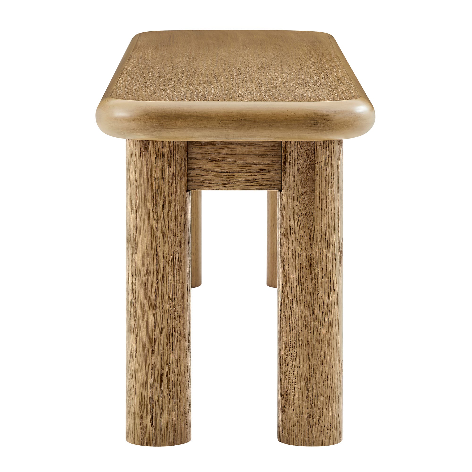 Alvia 58″ Oak Wood Bench view 7