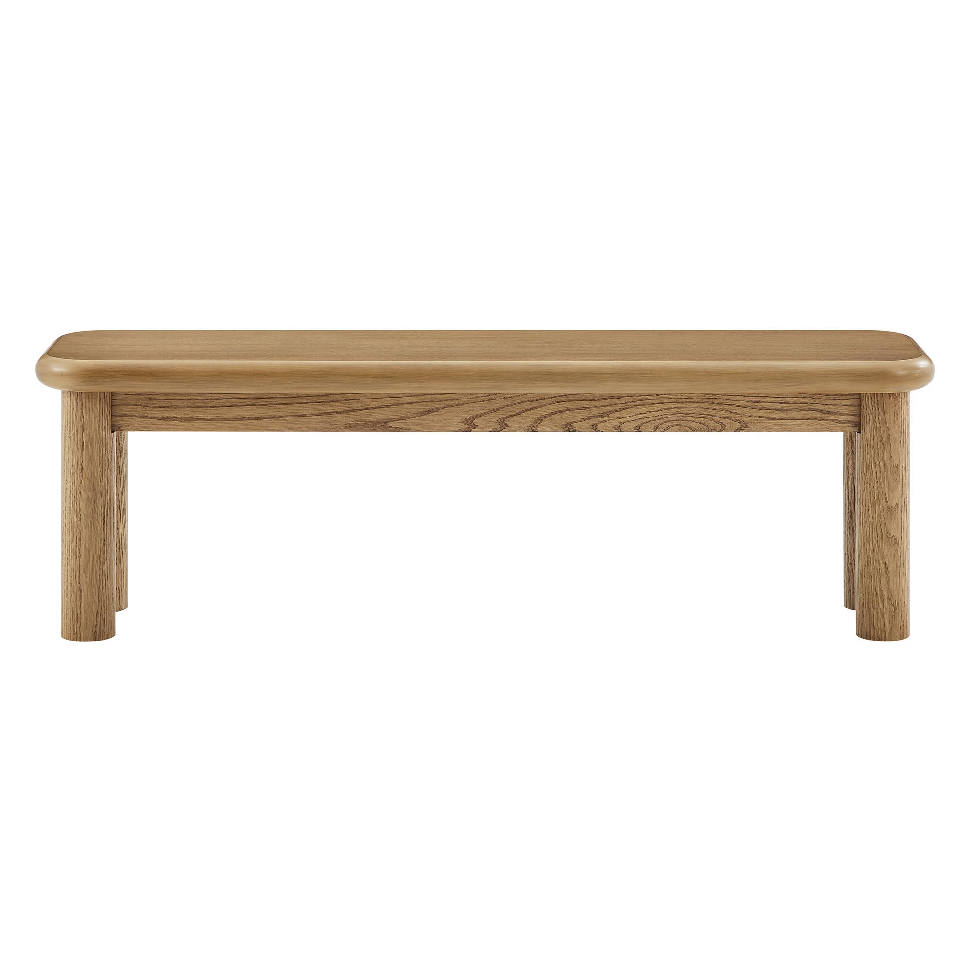 Alvia 58″ Oak Wood Bench view 8