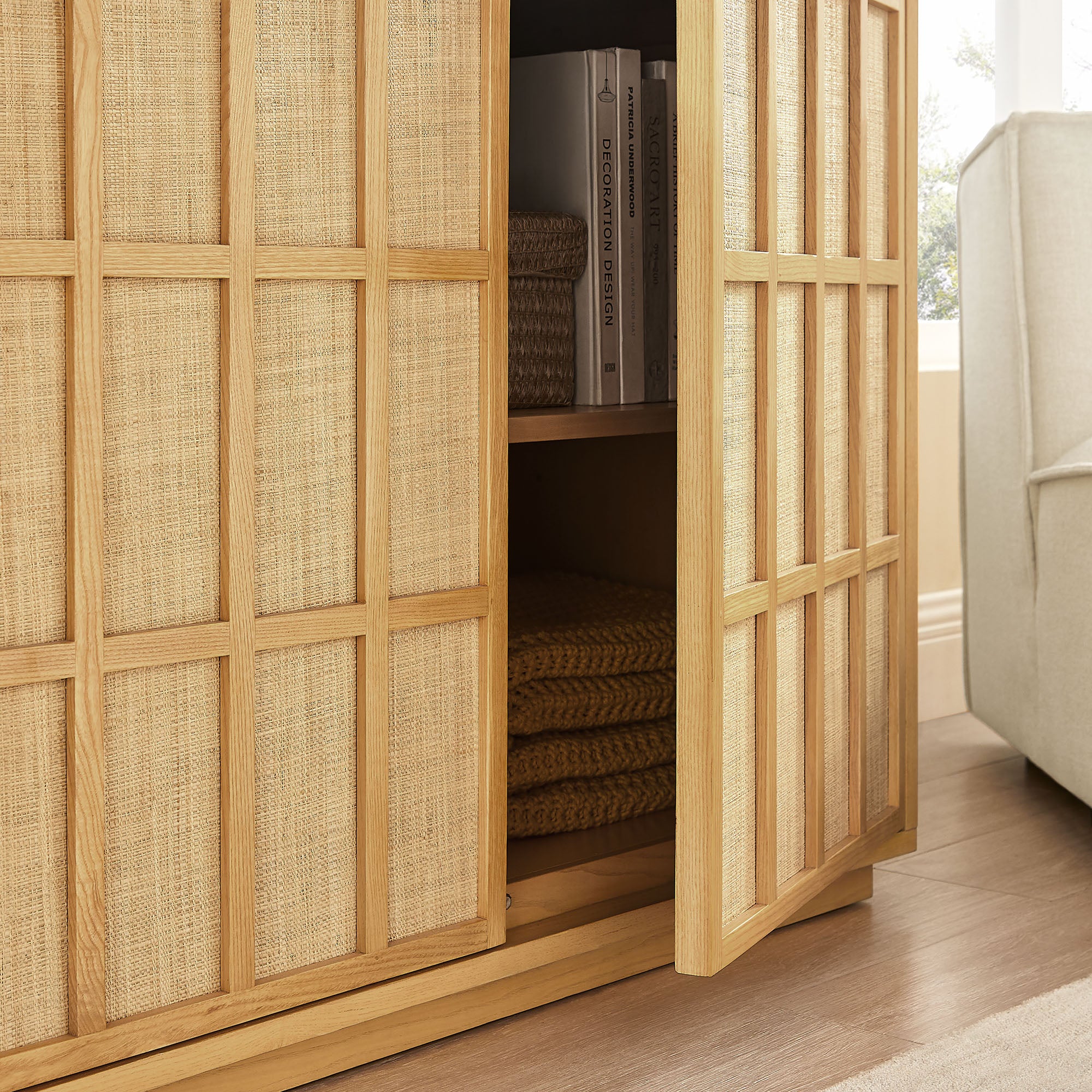 Aiko 39 Inch Japandi Accent Cabinet view 5