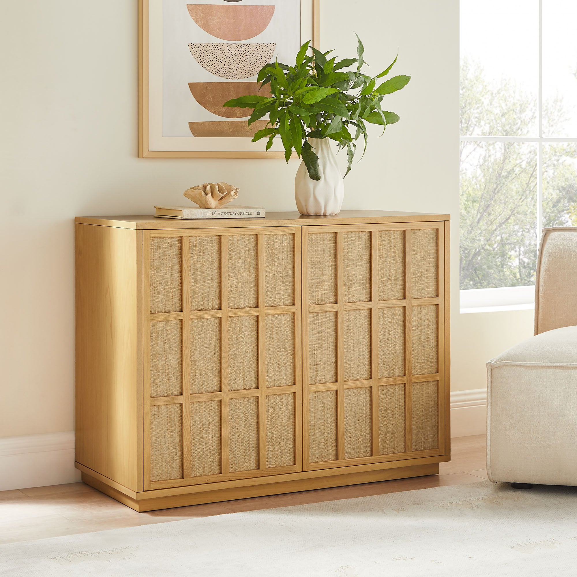 Aiko 39 Inch Japandi Accent Cabinet view 2