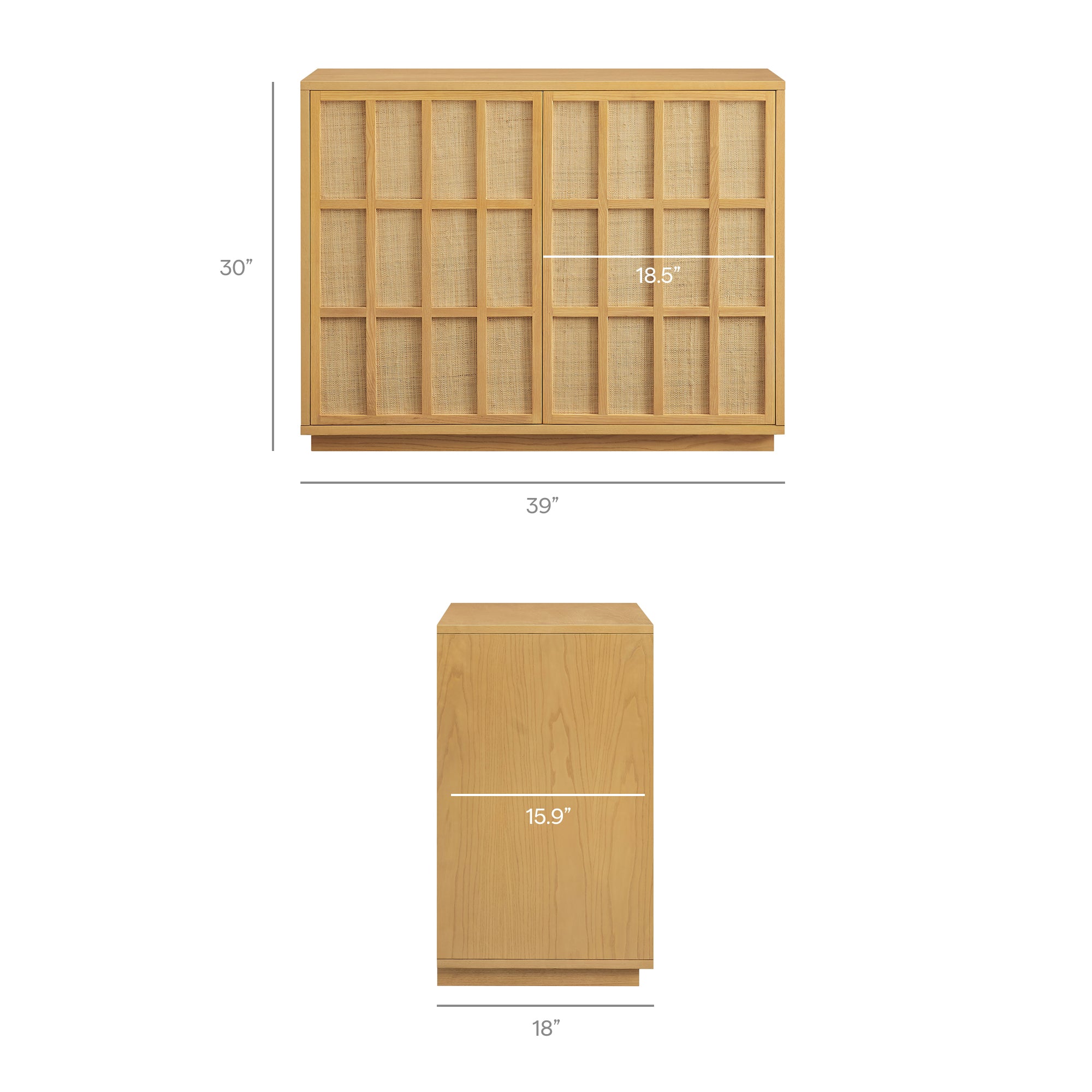 Aiko 39 Inch Japandi Accent Cabinet view 4
