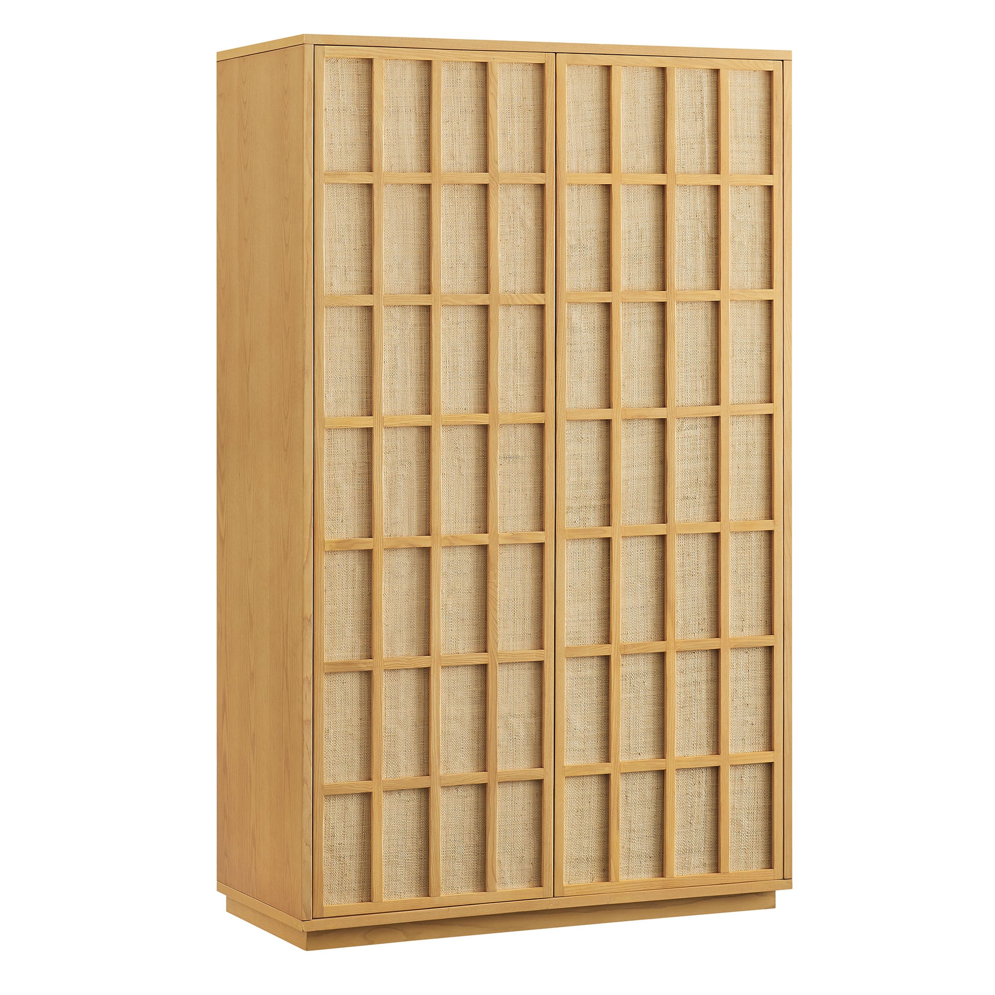 Aiko 64 Inch Tall Japandi Storage Cabinet view 1