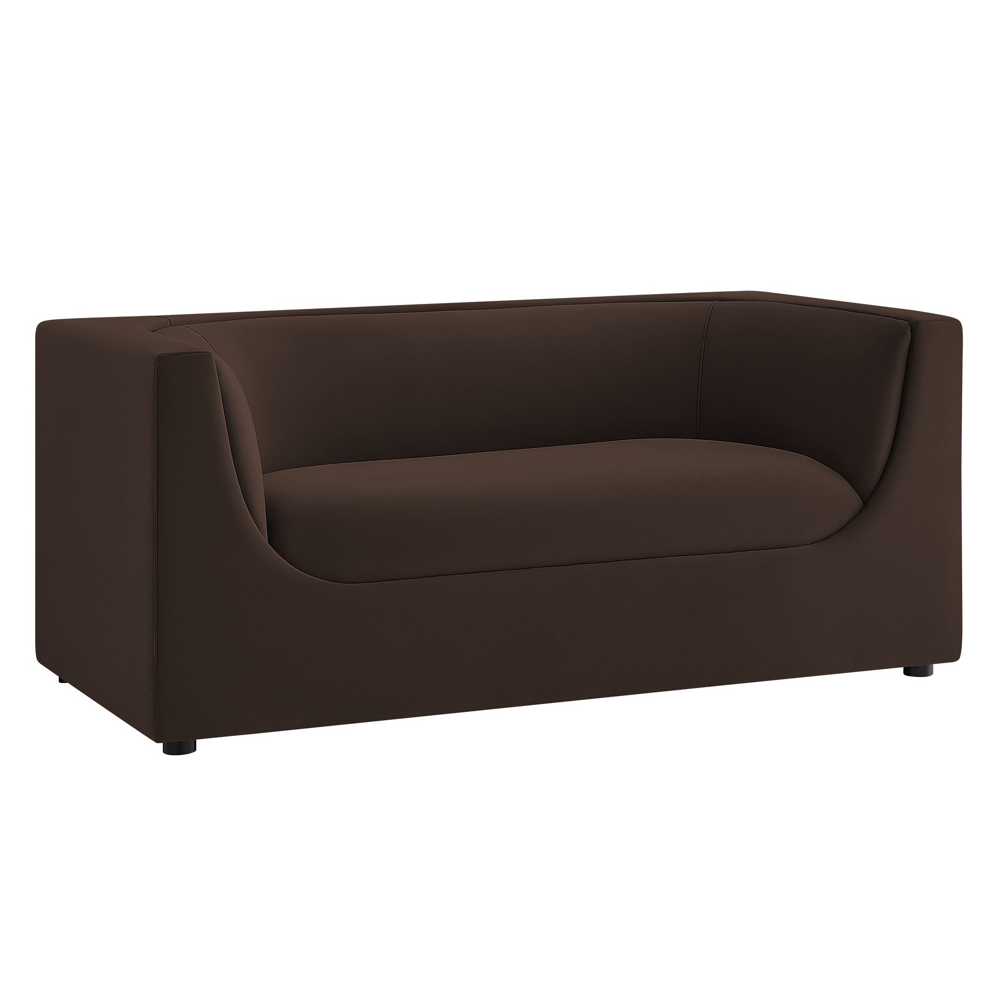 Hilda 67″ Curved Back Performance Velvet Loveseat view 1