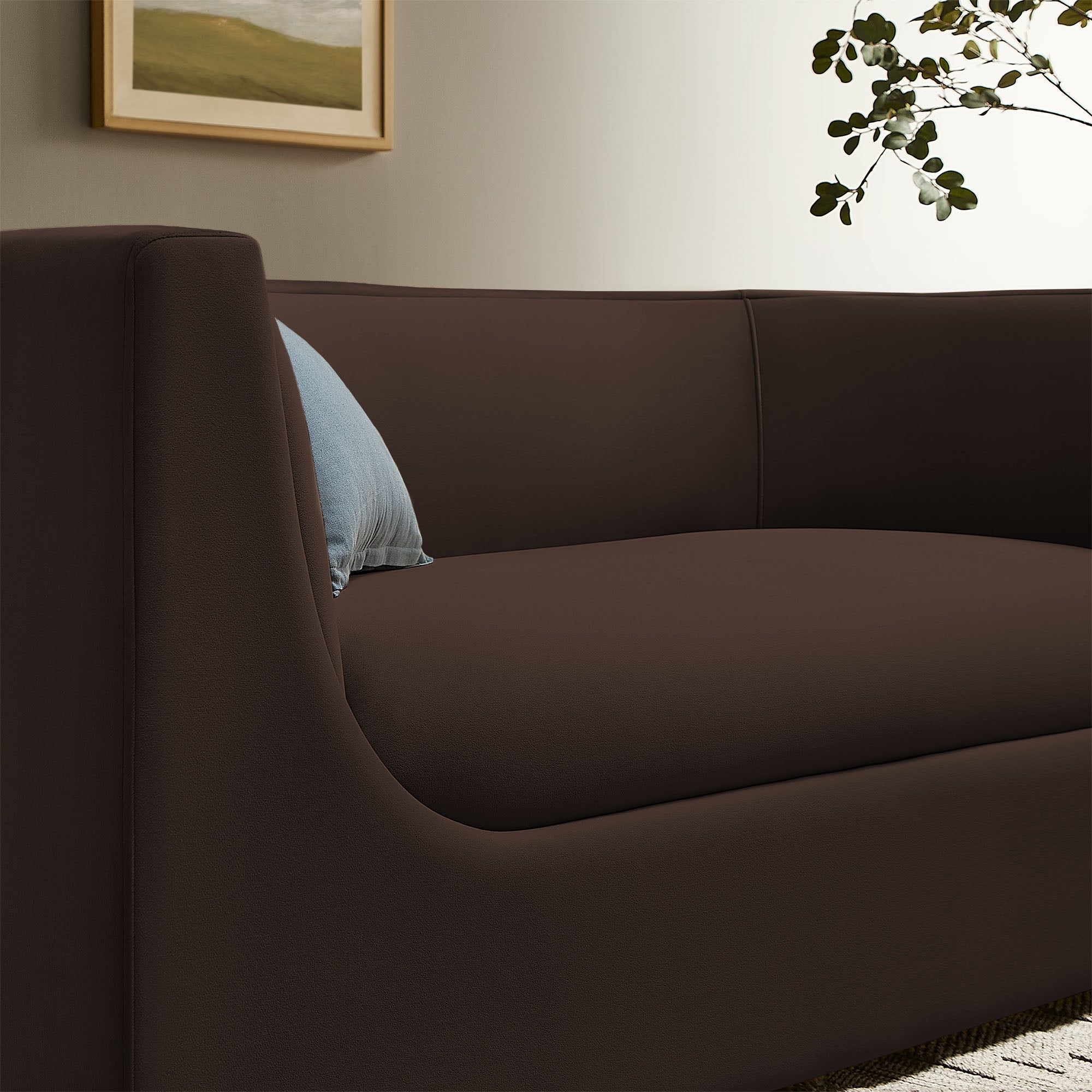 Hilda 67″ Curved Back Performance Velvet Loveseat view 5
