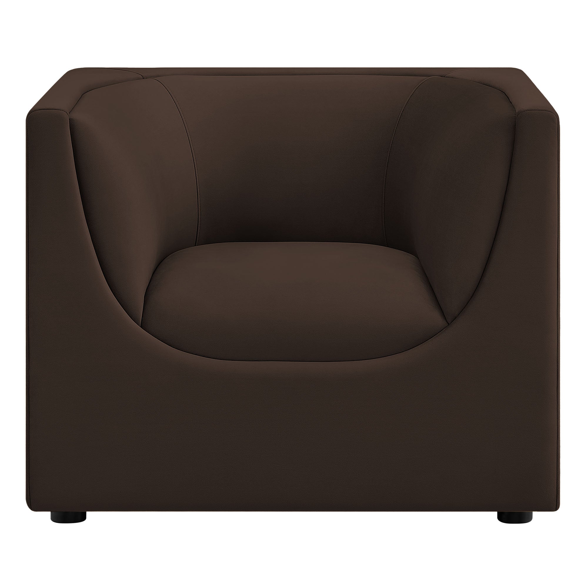 Hilda Curved Back Performance Velvet Armchair view 8