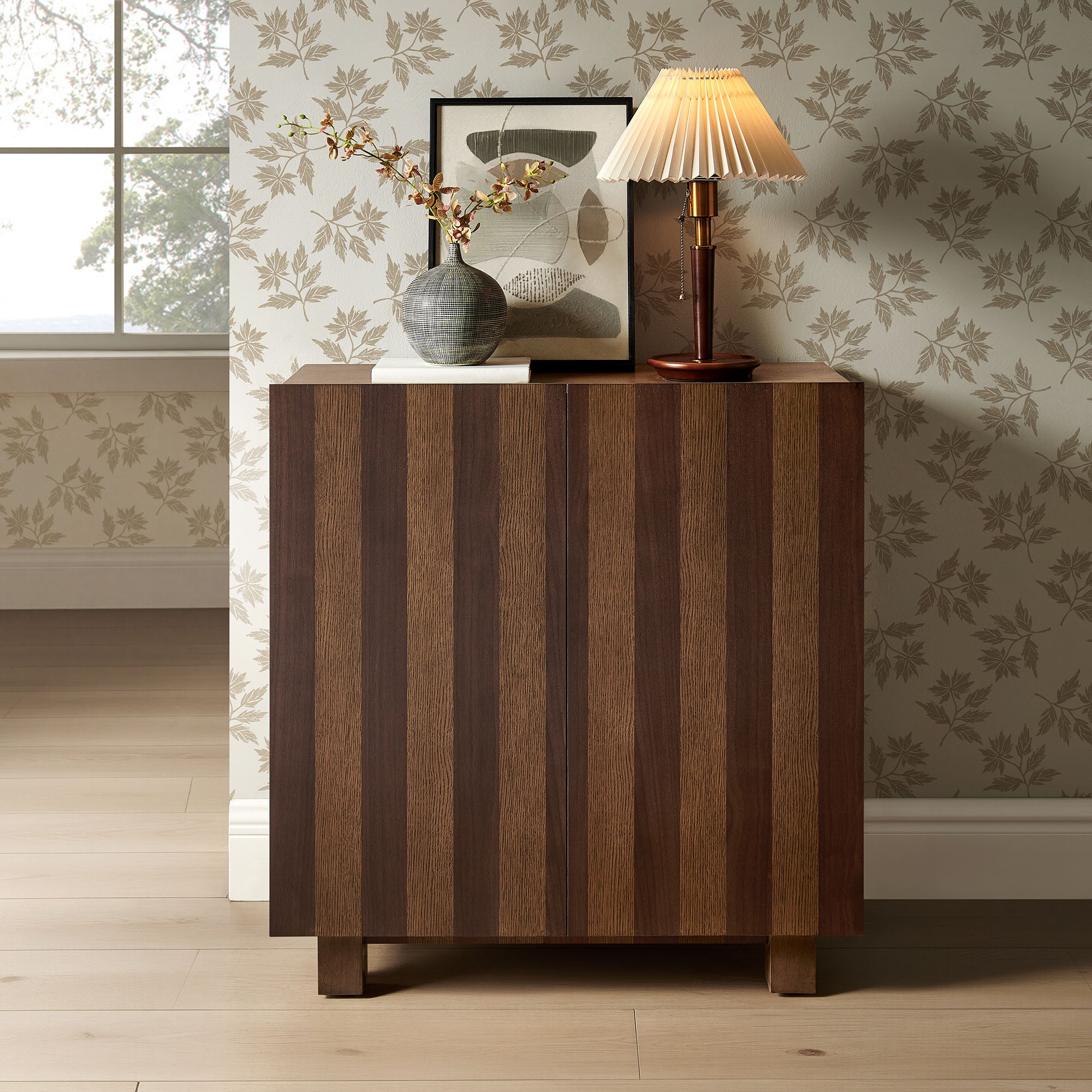 Kline 2-Door Striped Accent Cabinet view 2