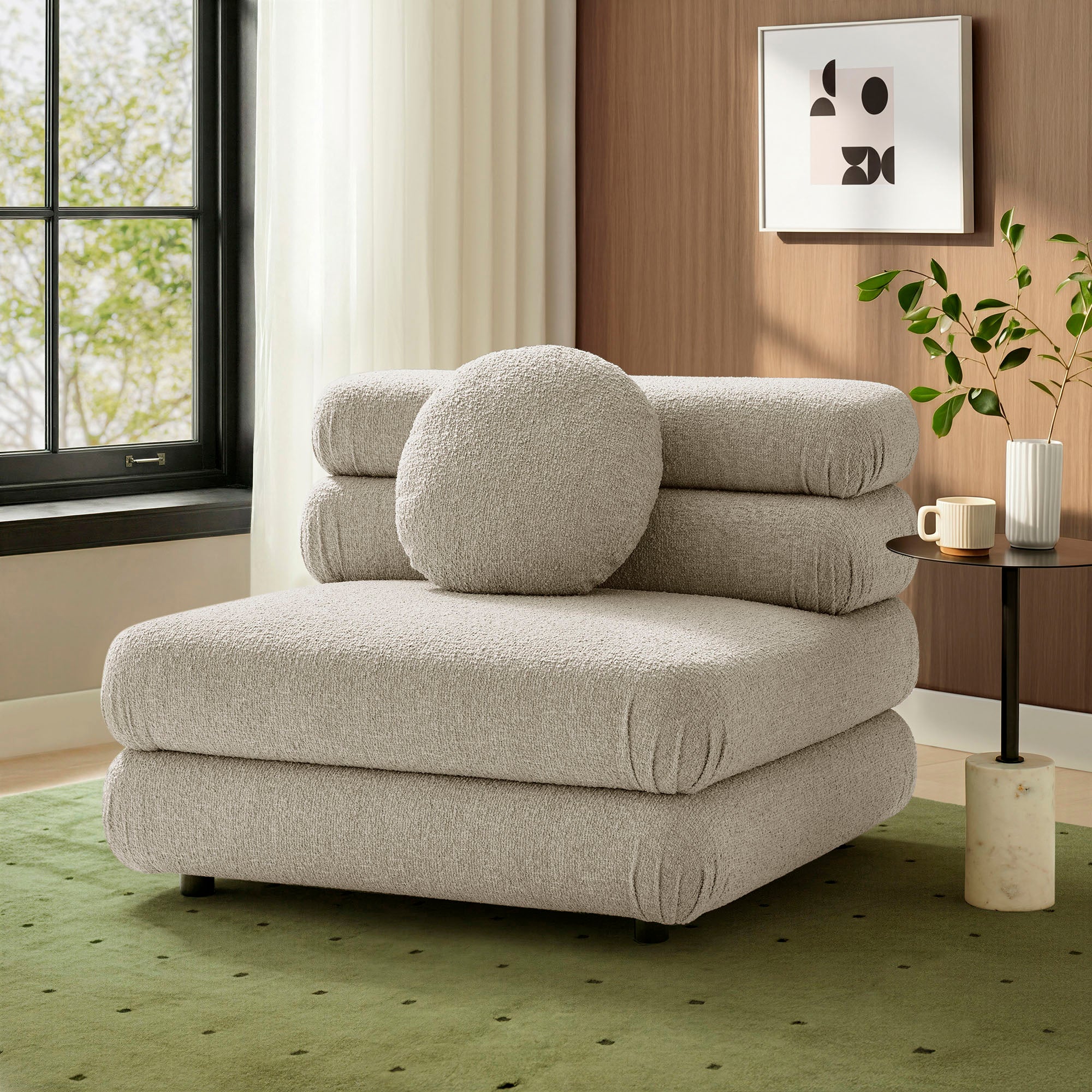 Jubilee Upholstered Modular Armless Chair view 2