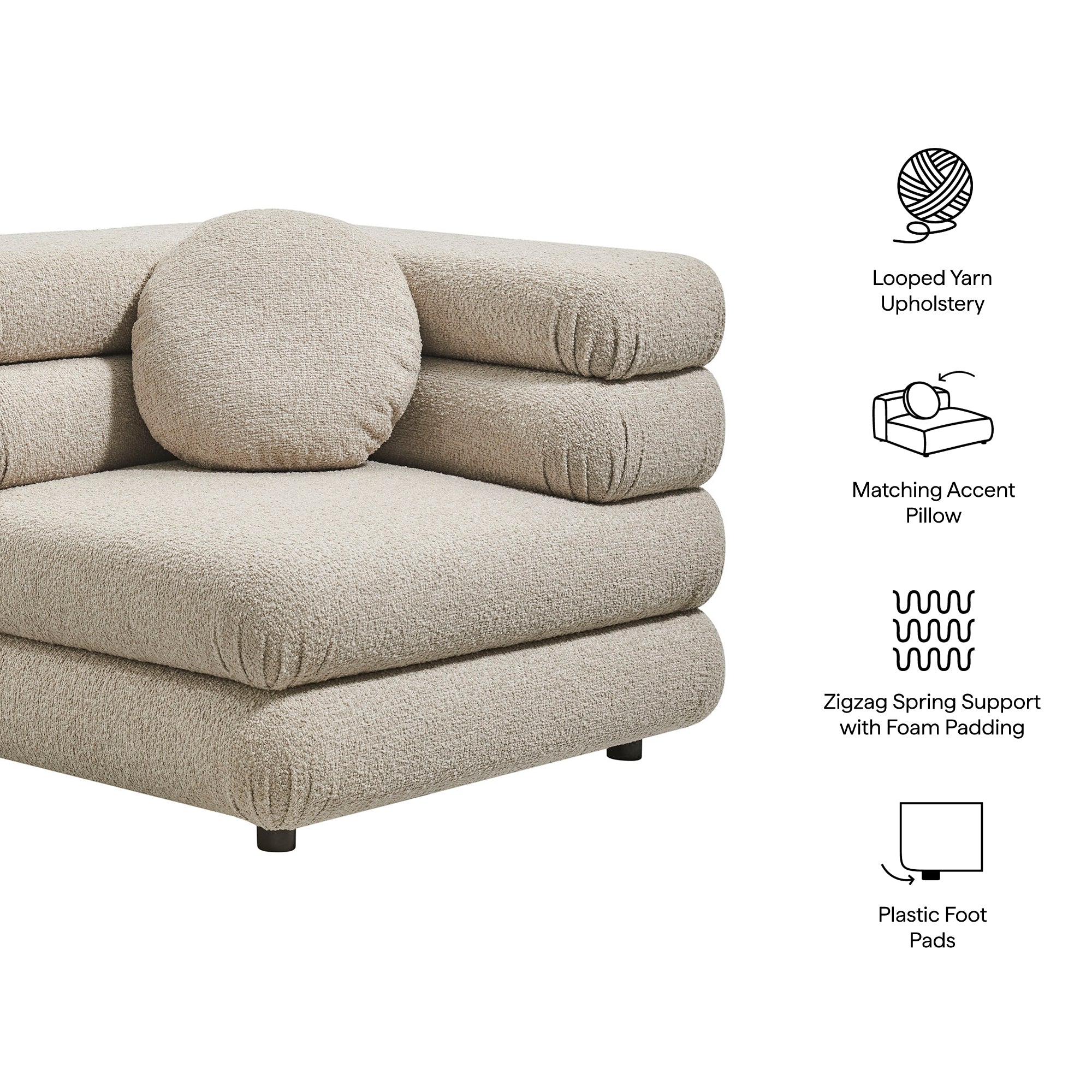 Jubilee Upholstered Modular Corner Chair view 3