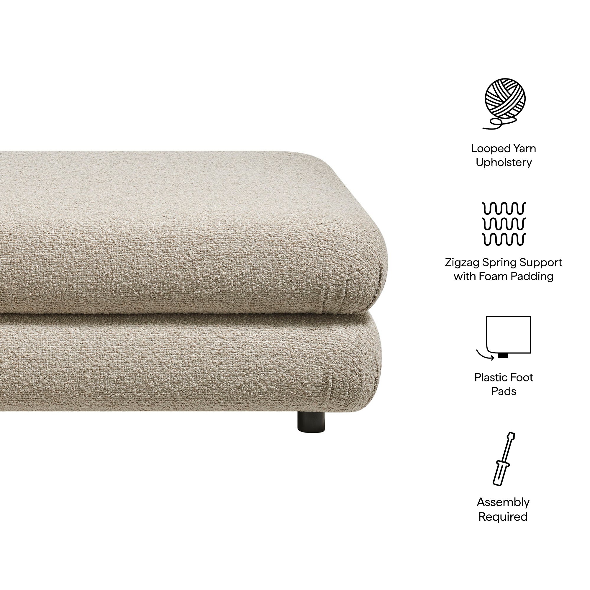 Jubilee Upholstered Ottoman view 3