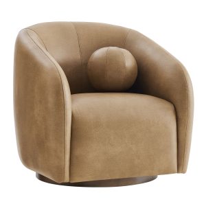 Holland Swivel Vegan Leather Armchair