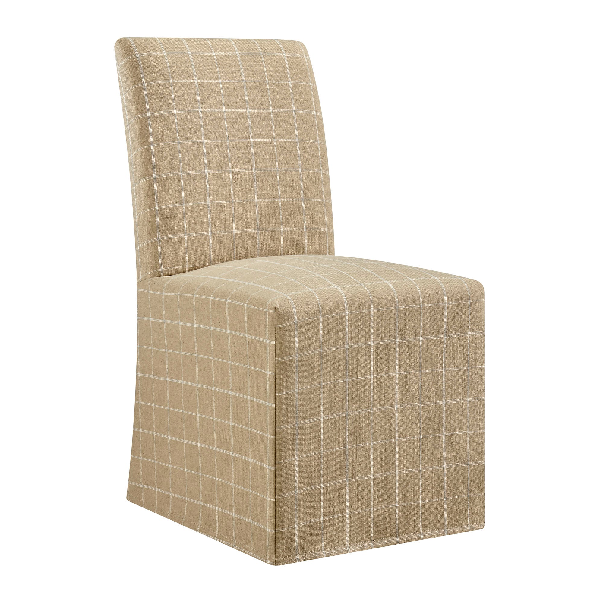 Aster Linen Cotton Blend Slipcovered Dining Chairs Set of 2 view 7