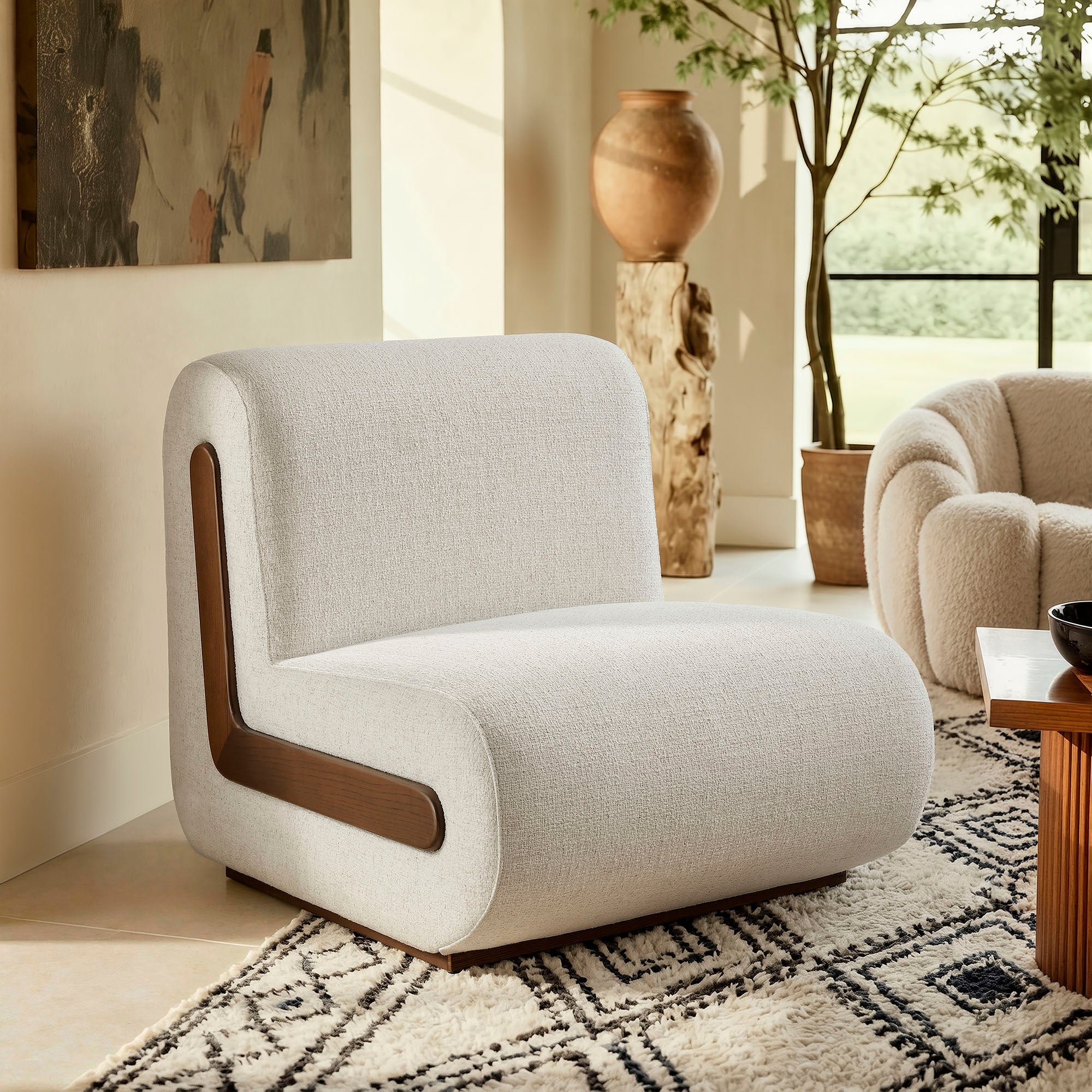 Denby Linen Blend Accent Chair view 2