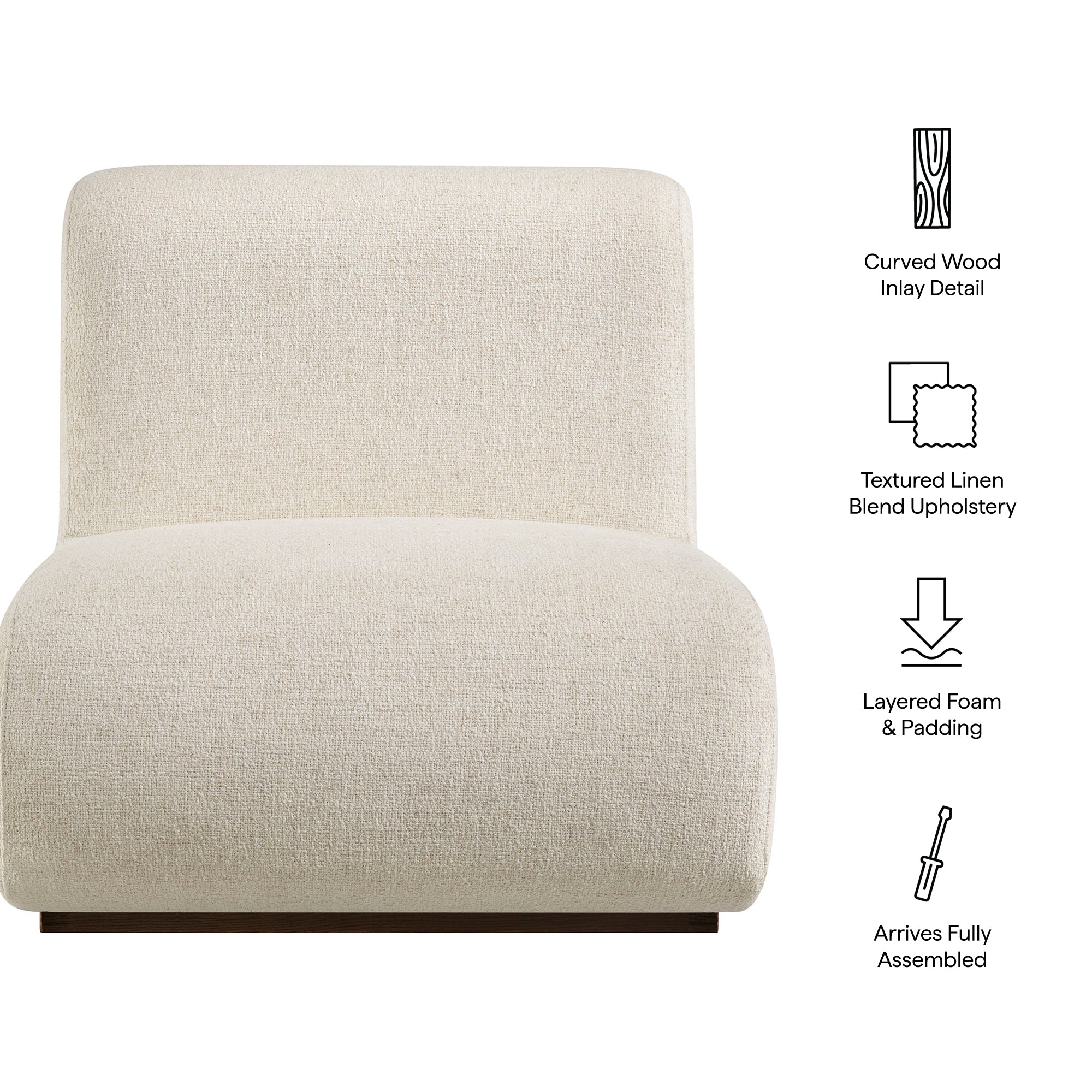 Denby Linen Blend Accent Chair view 3