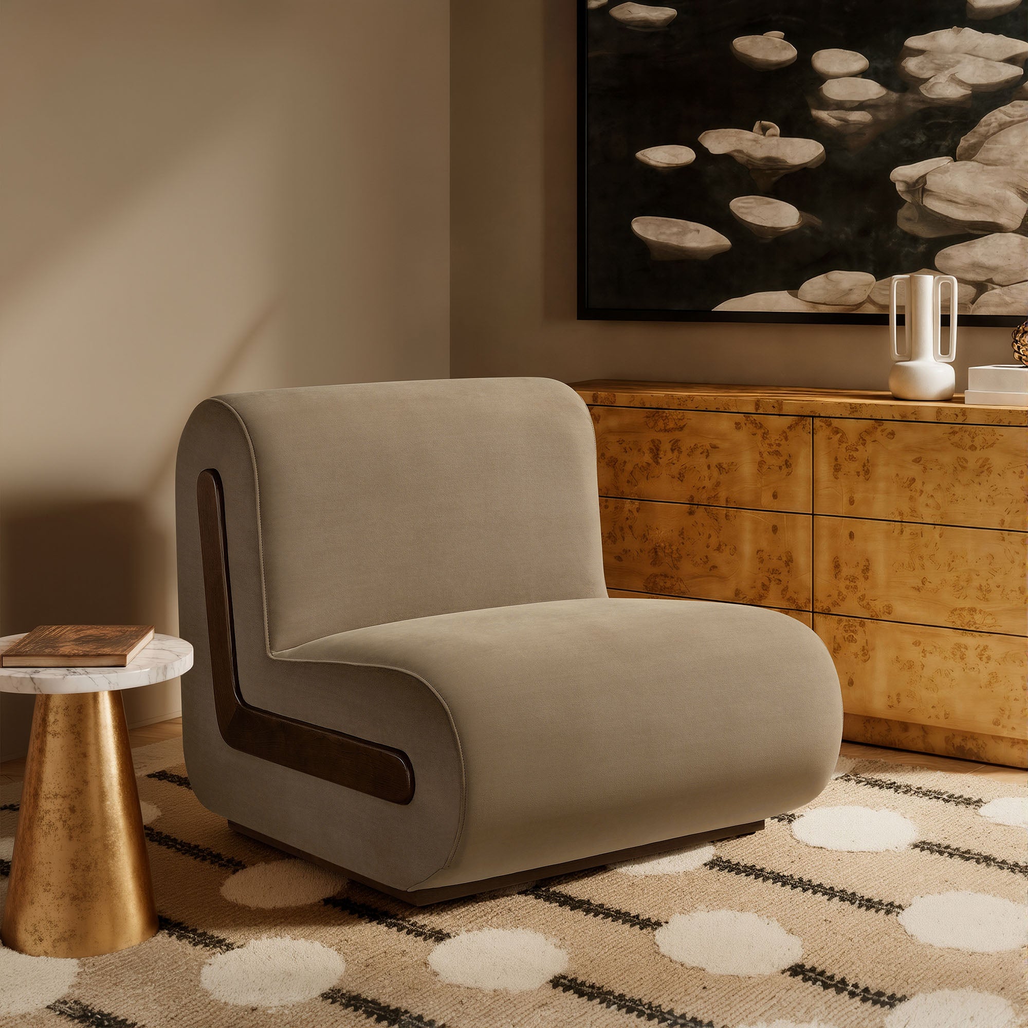 Denby Performance Velvet Accent Chair view 2