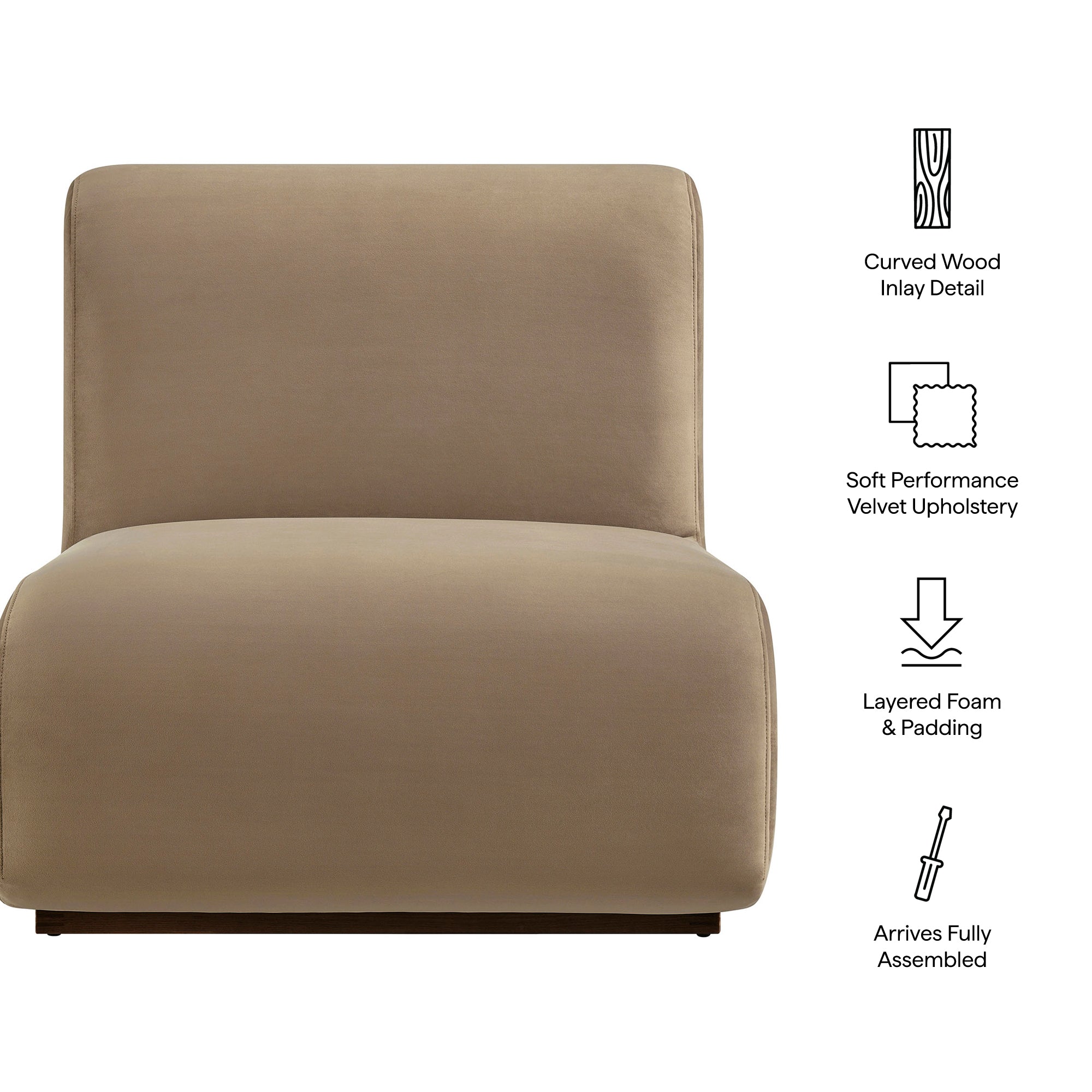 Denby Performance Velvet Accent Chair view 3