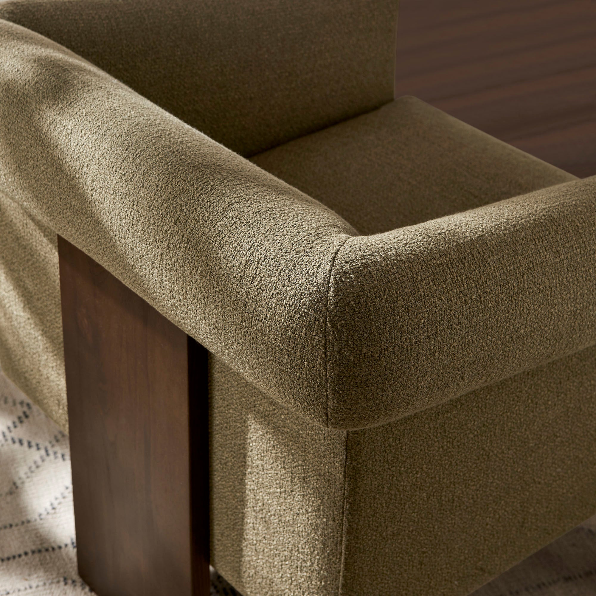Halbrook Linen Blend Tripod Accent Chair view 5