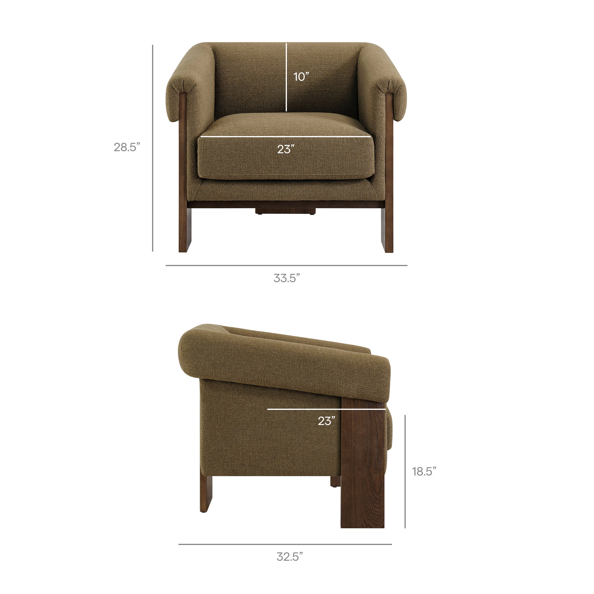 Halbrook Linen Blend Tripod Accent Chair view 4