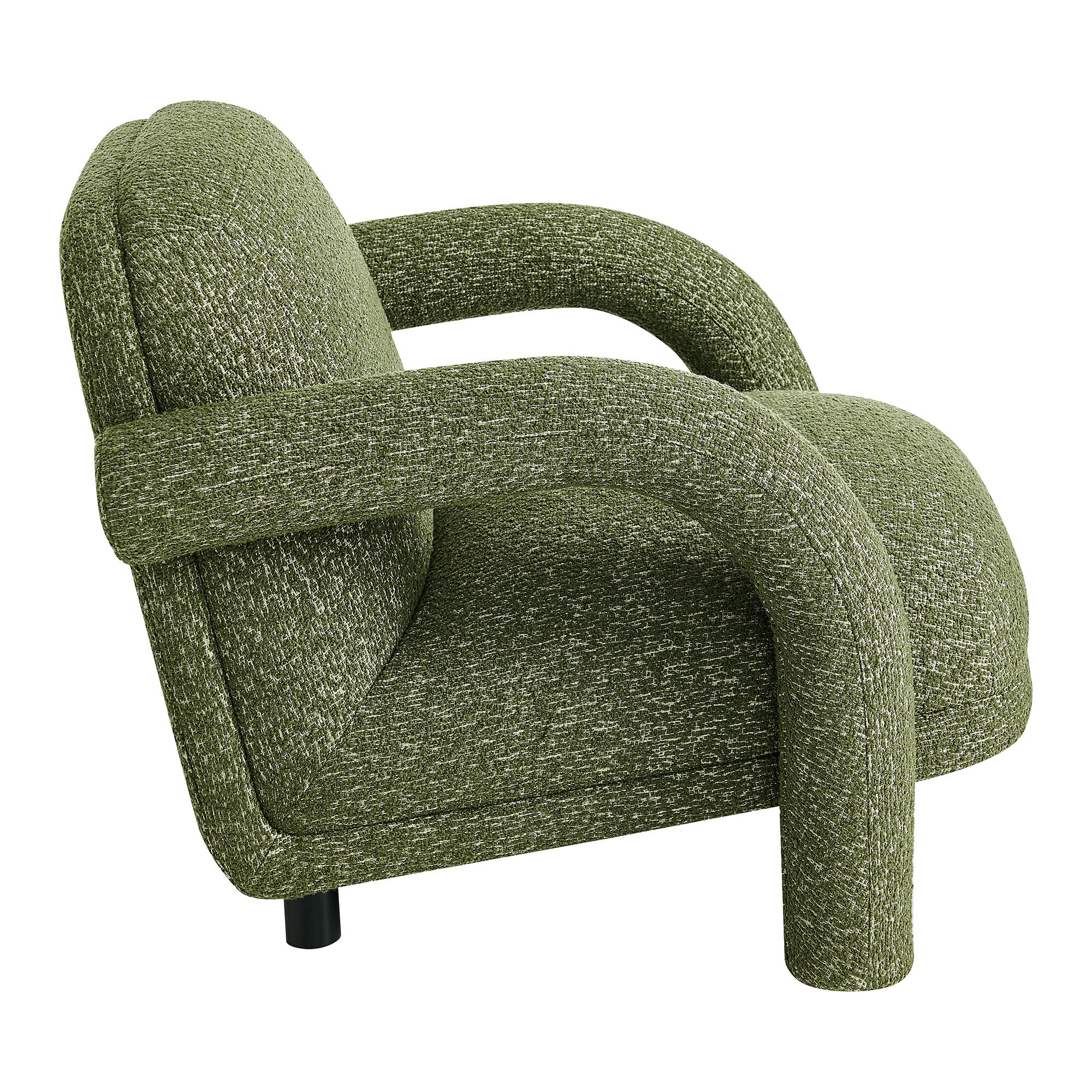 Ferris Textured Woven Fabric Lounge Chair view 6