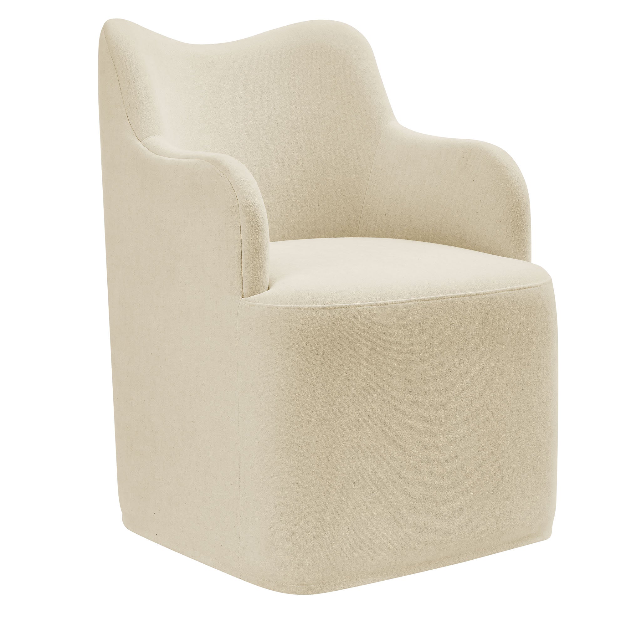 Cordelle Linen Blend Swivel Dining Chair view 1