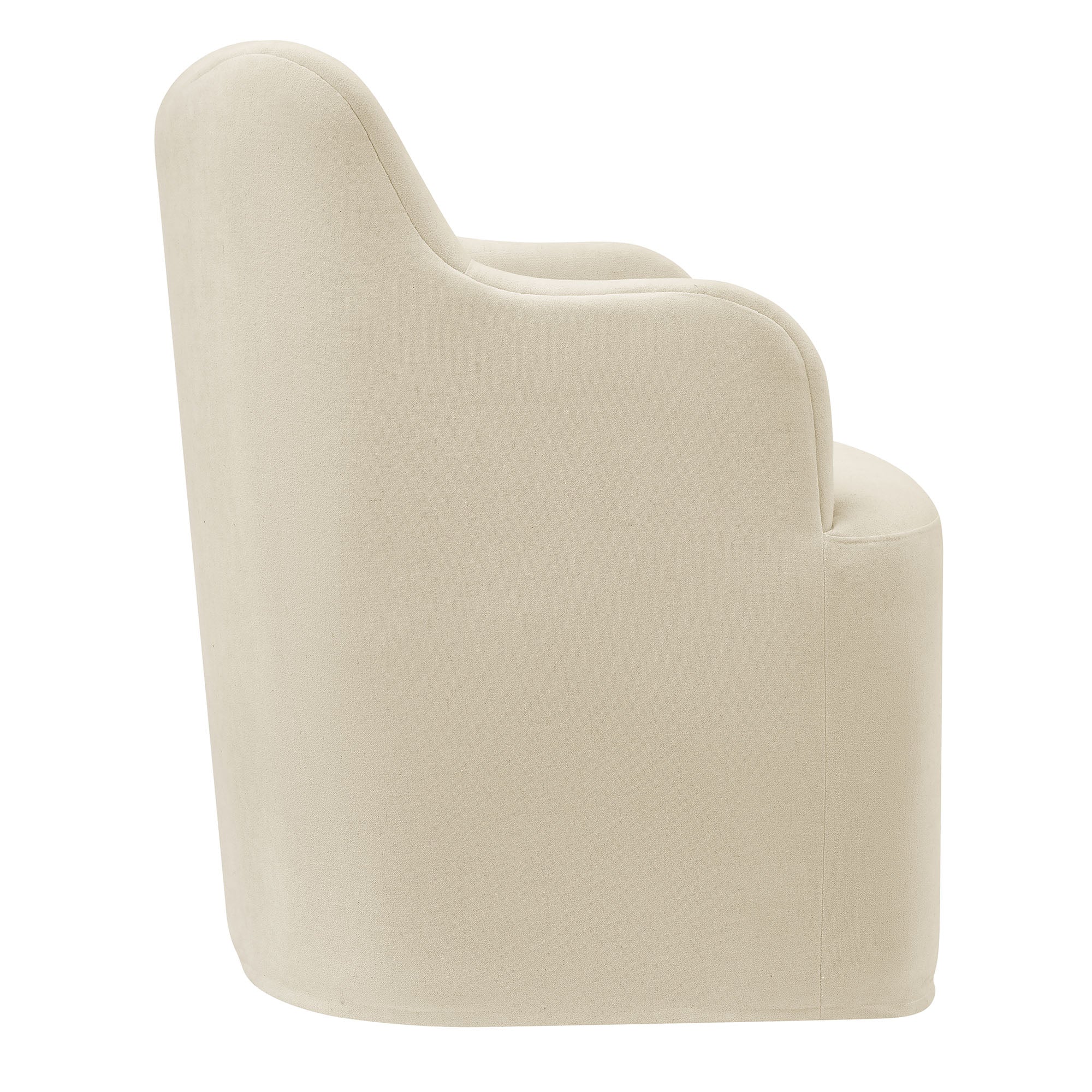 Cordelle Linen Blend Swivel Dining Chair view 6