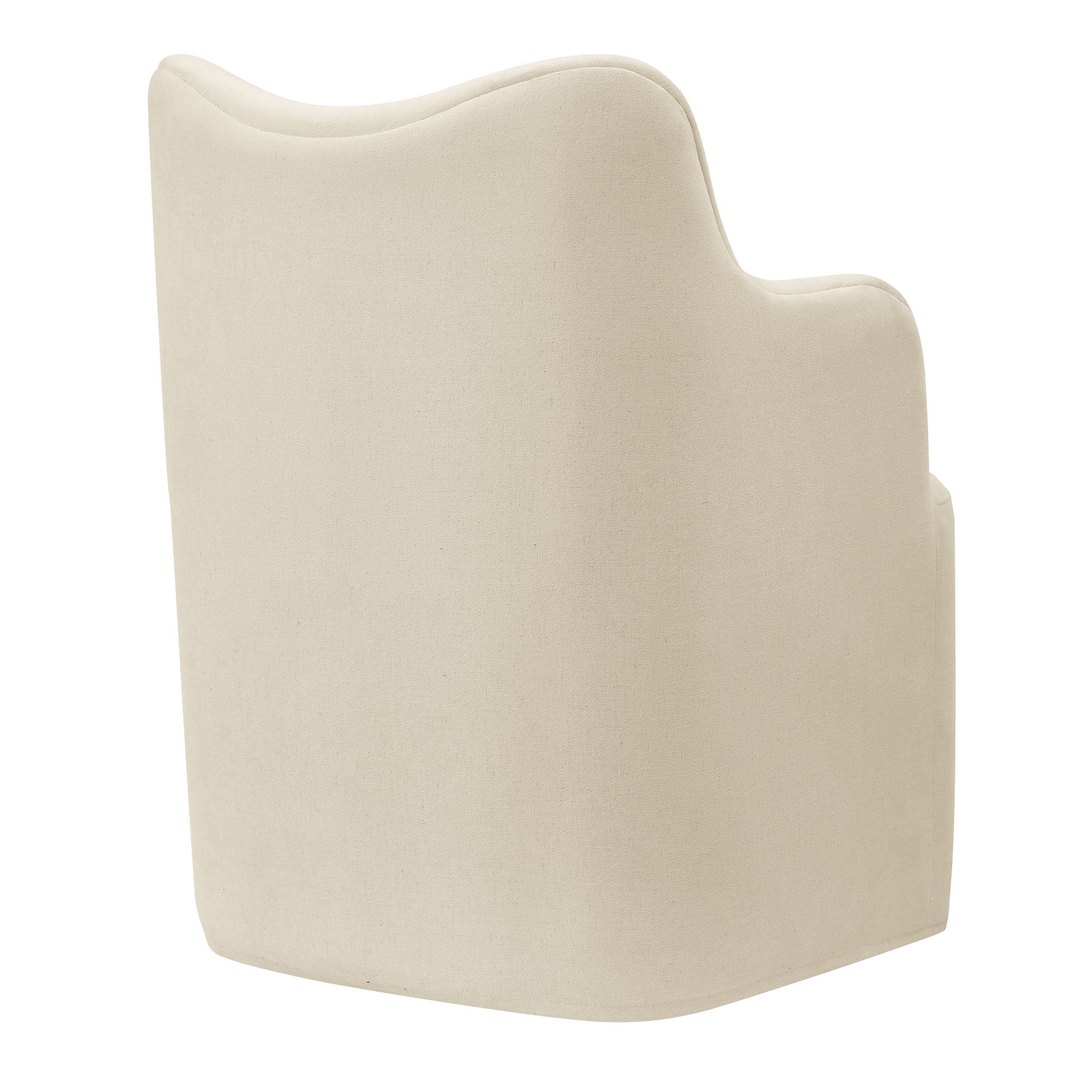Cordelle Linen Blend Swivel Dining Chair view 7