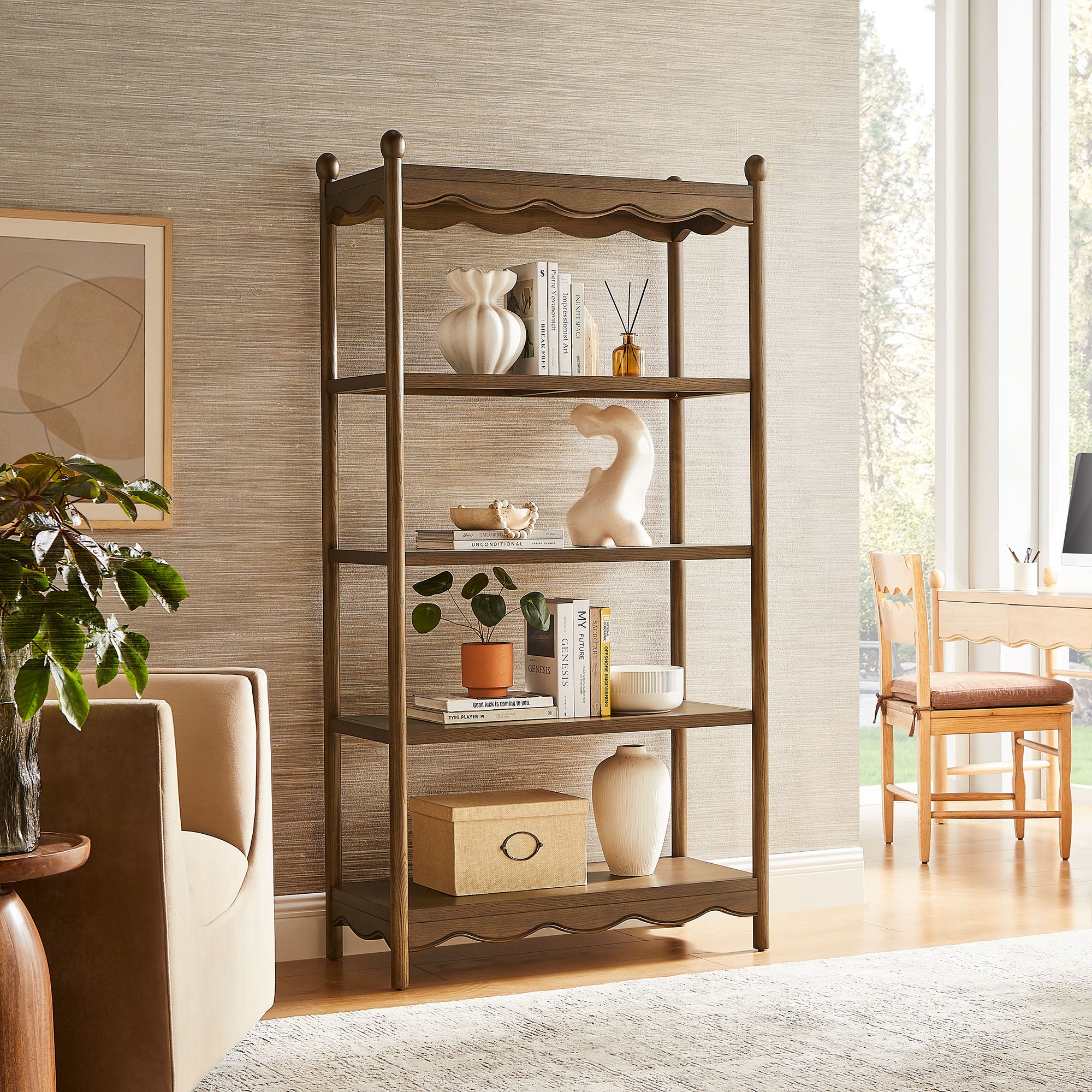 Darcy 4-Tier Open Bookcase view 2