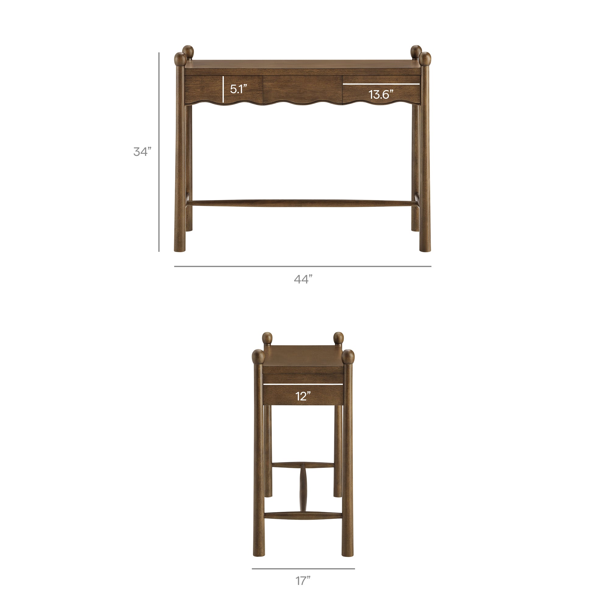 Darcy 44 Inch Wood Console Table view 4