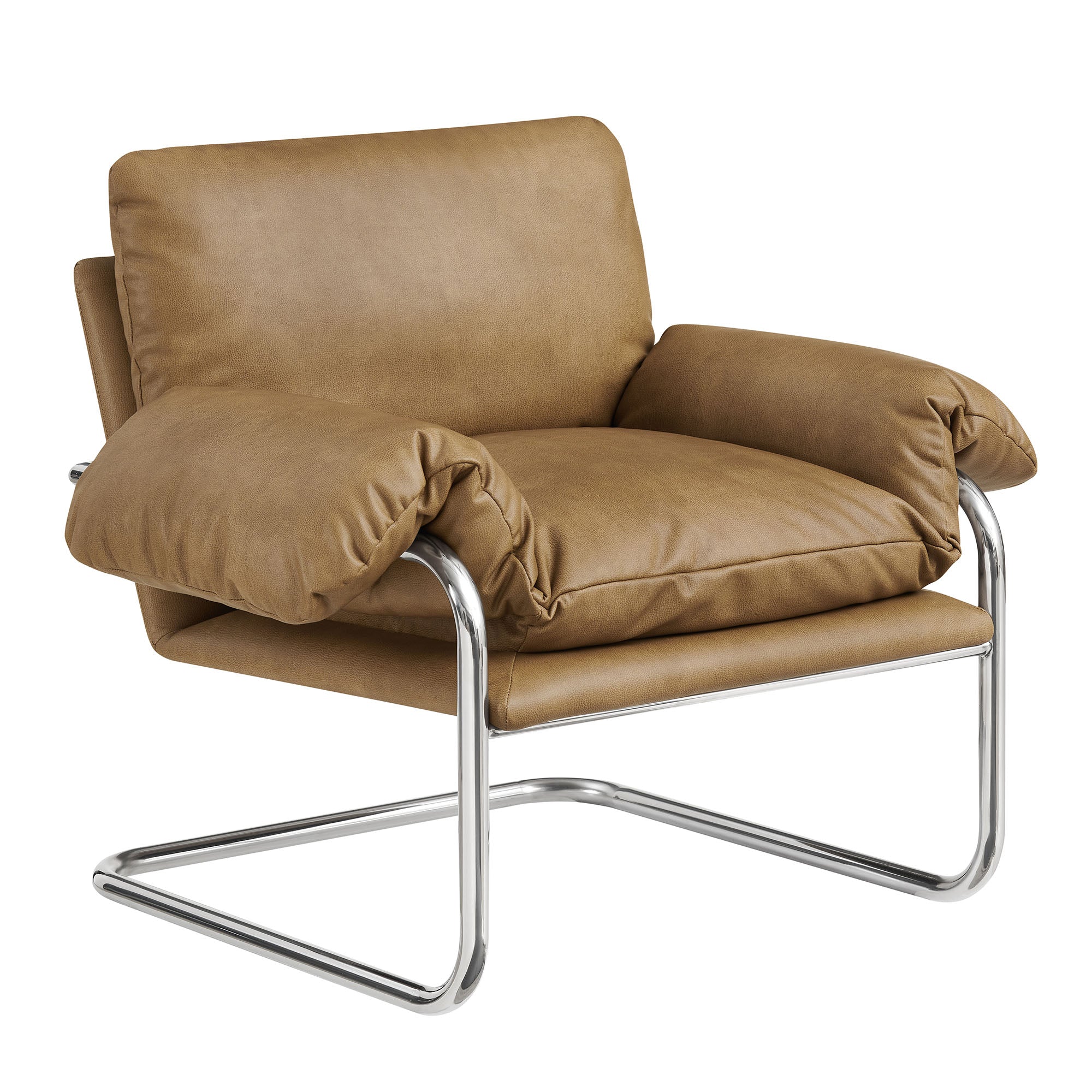 Ansel Vegan Leather Accent Chair view 1