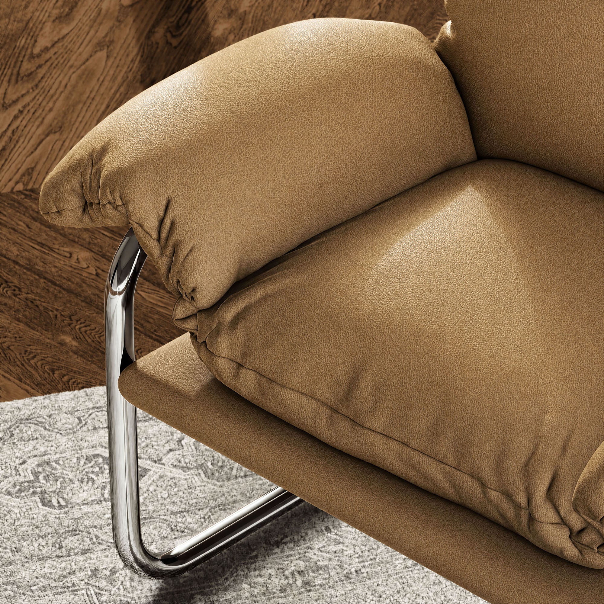 Ansel Vegan Leather Accent Chair view 5