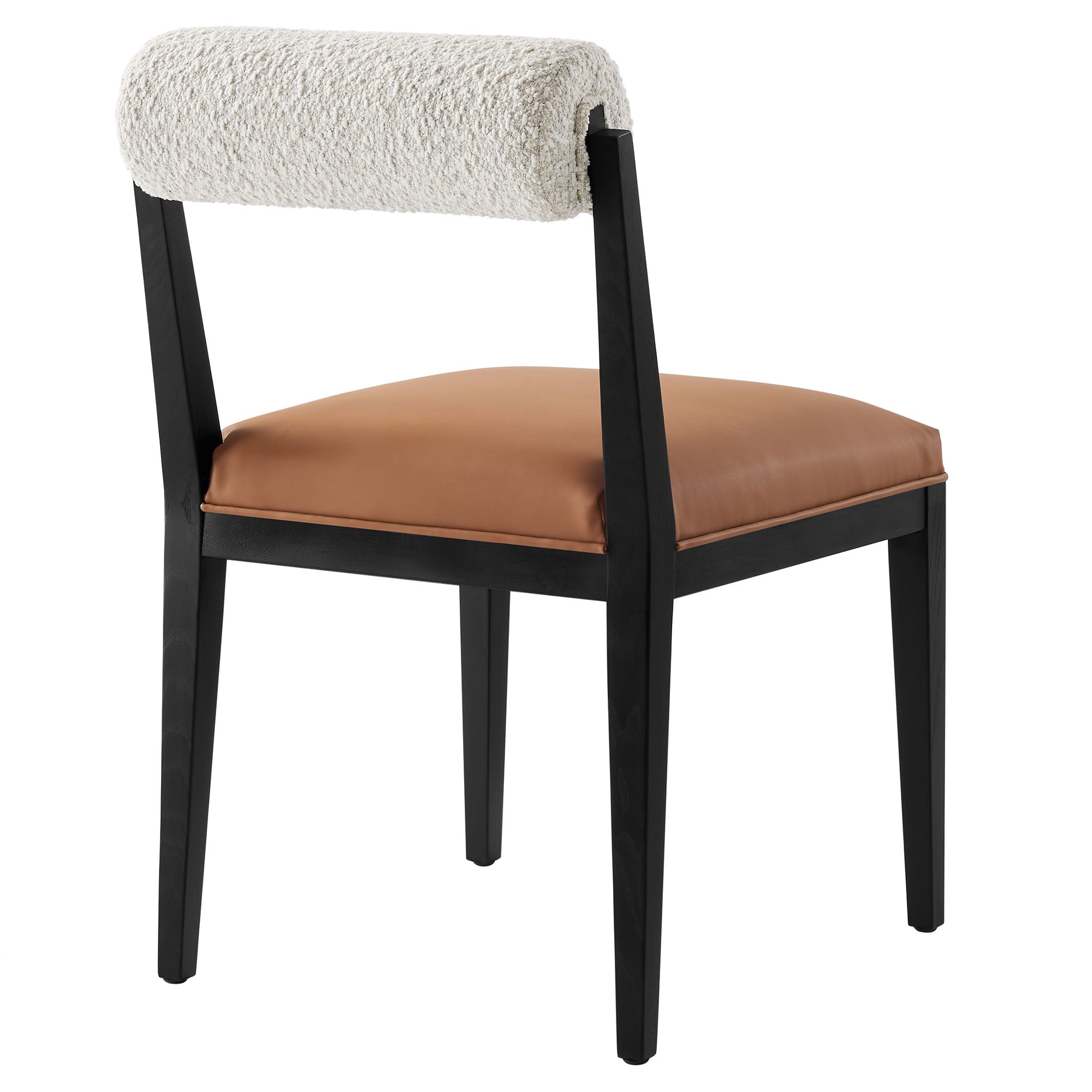 Kai Boucle and Vegan Leather Dining Chair Set of 2 view 8