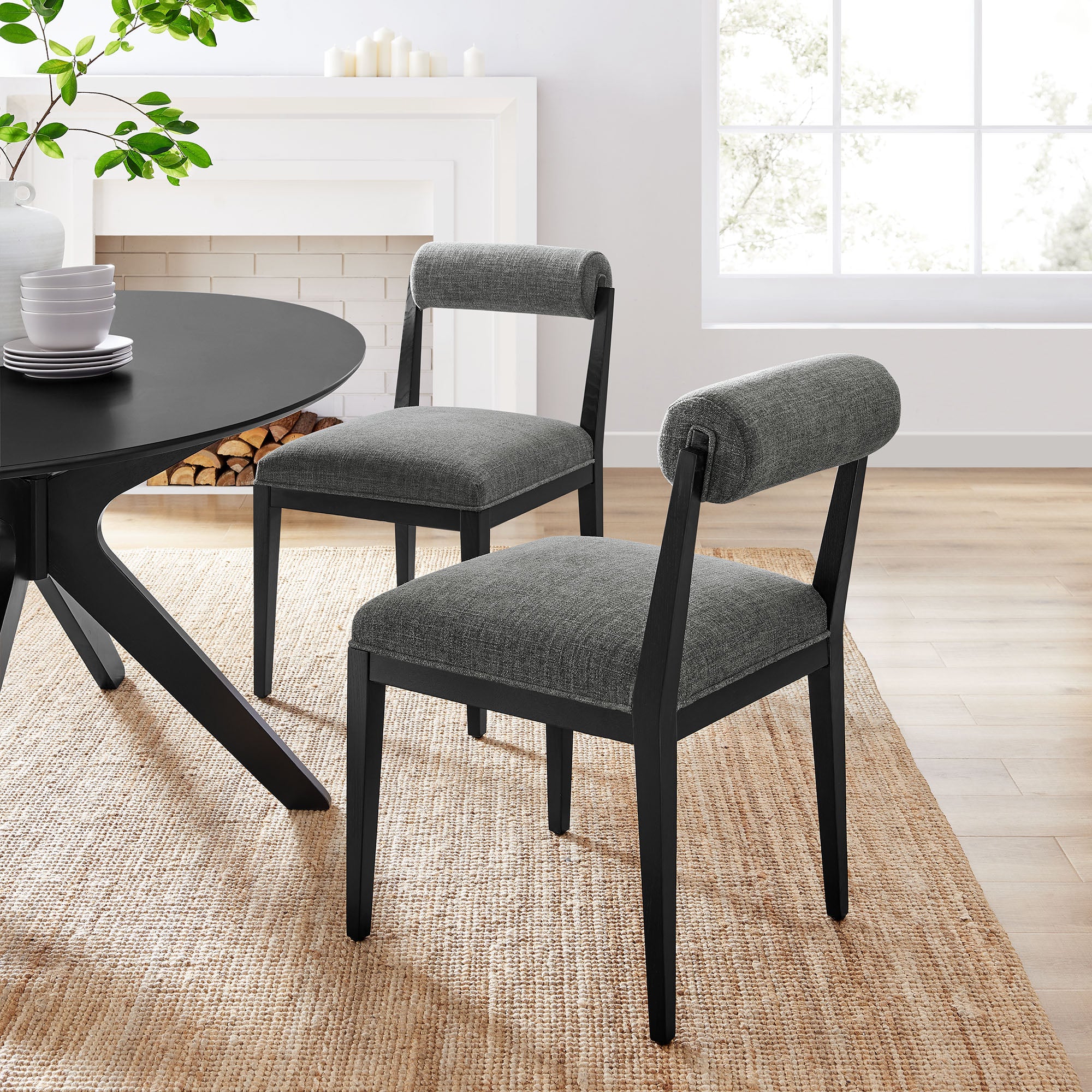 Kai Fabric Dining Chair Set of 2 view 2