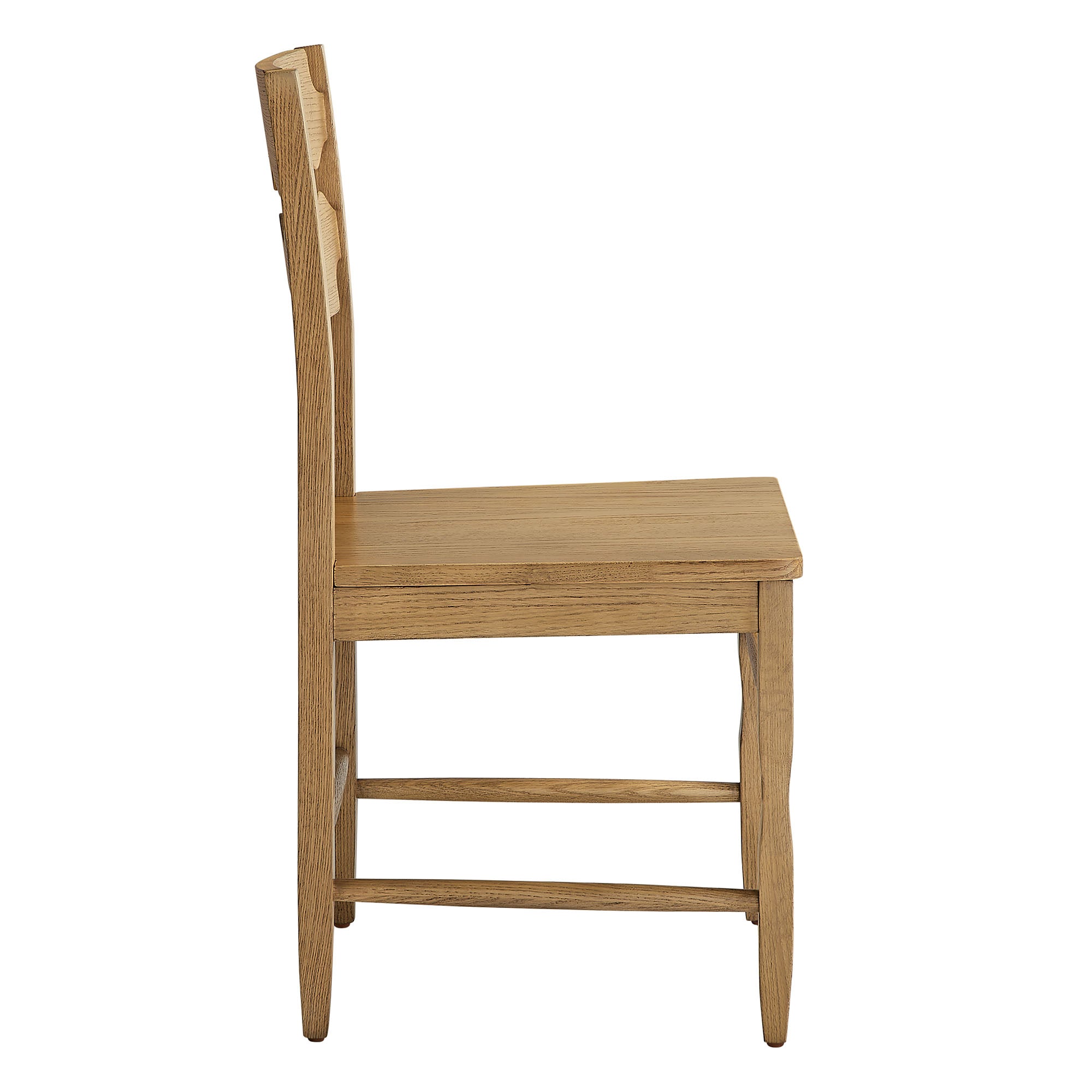 Jax Oak Wood Dining Chair With Wavy Razor Back Set of 2 view 7