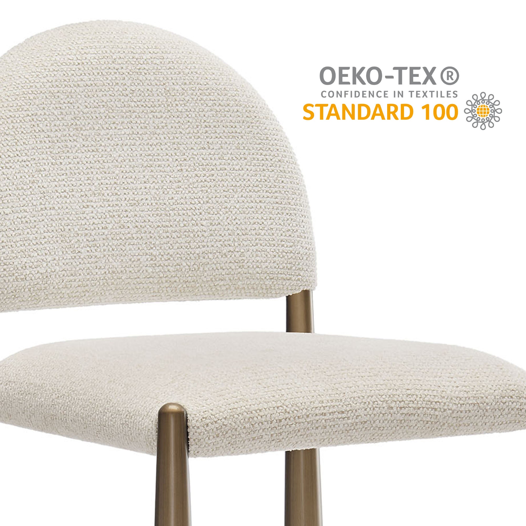 Hayley Upholstered Fabric Counter Stools Set of 2 - Image 4