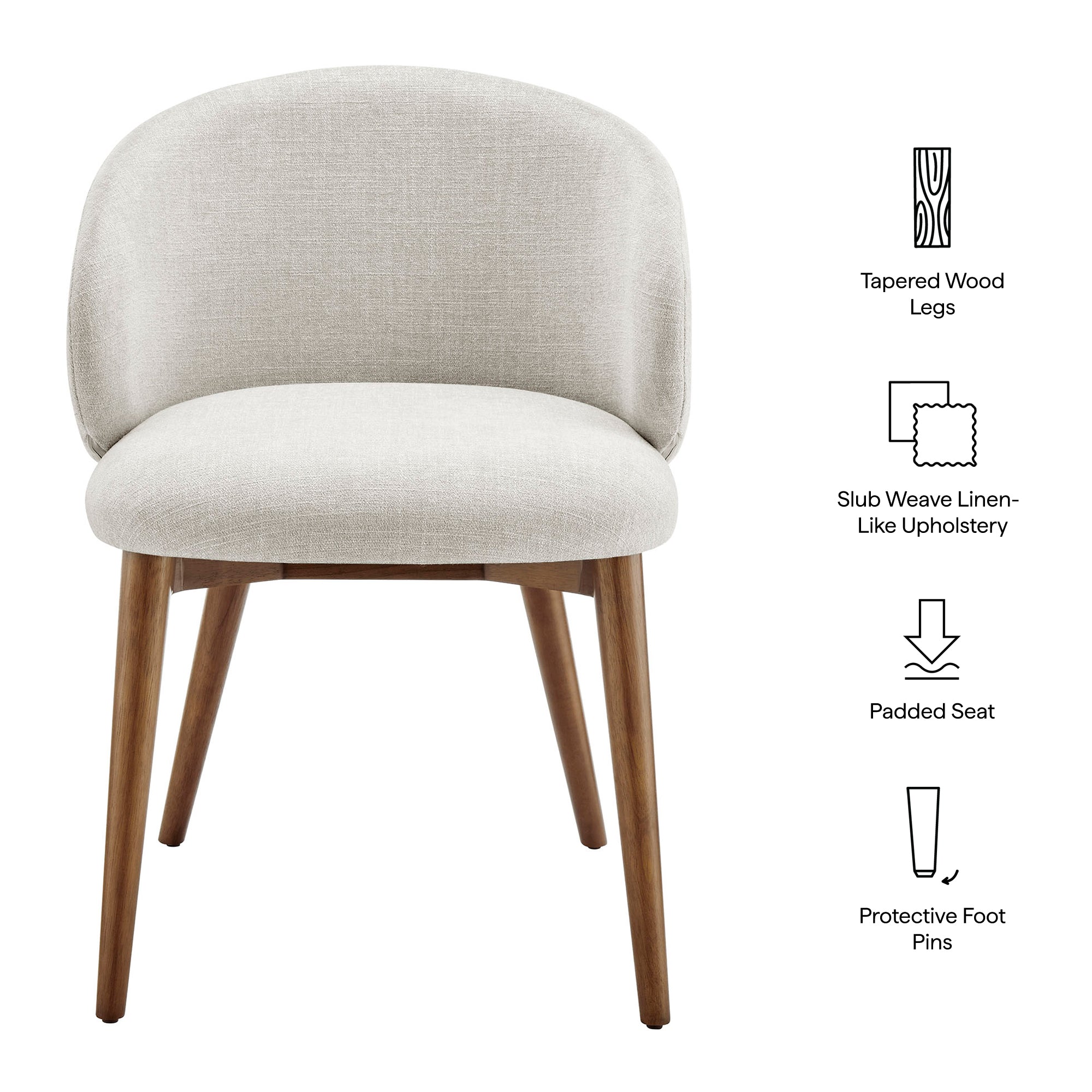 Anelle Upholstered Fabric Dining Chairs Set of 2 view 3